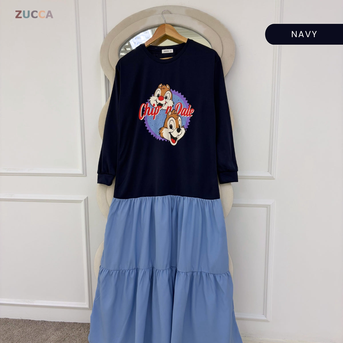 ZUCCA KIARA KASUAL WOMEN LONG RUFFLE DRESS - MA262
