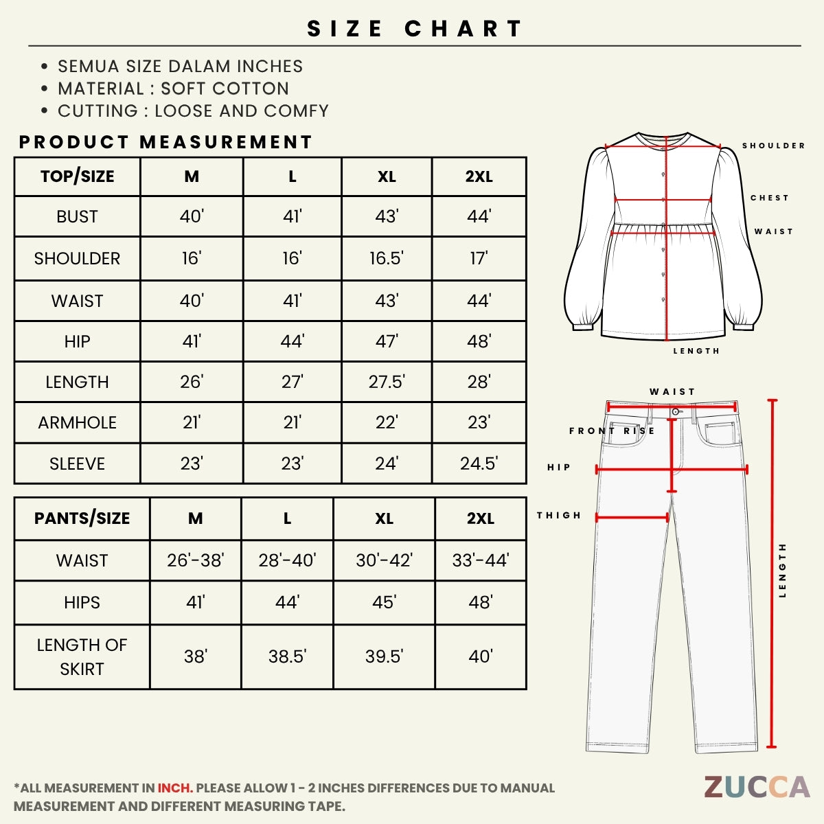 ZUCCA FAZURA EMBROIDERED EYELET MODEST SET – MA266