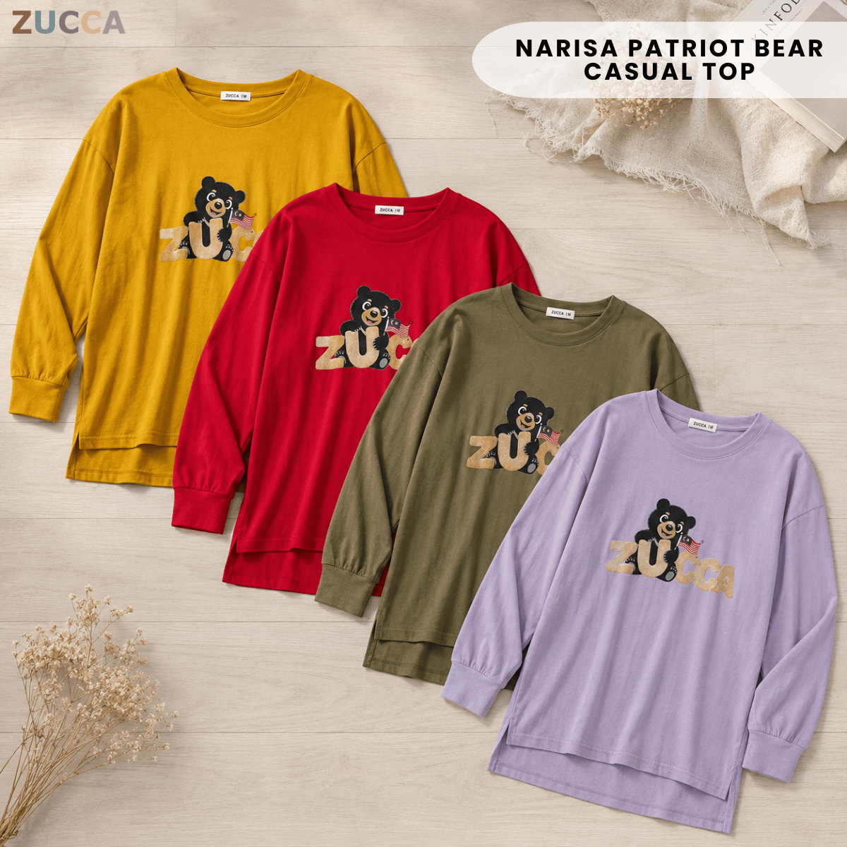 ZUCCA NARISA PATRIOT BEAR CASUAL TOP-MA267