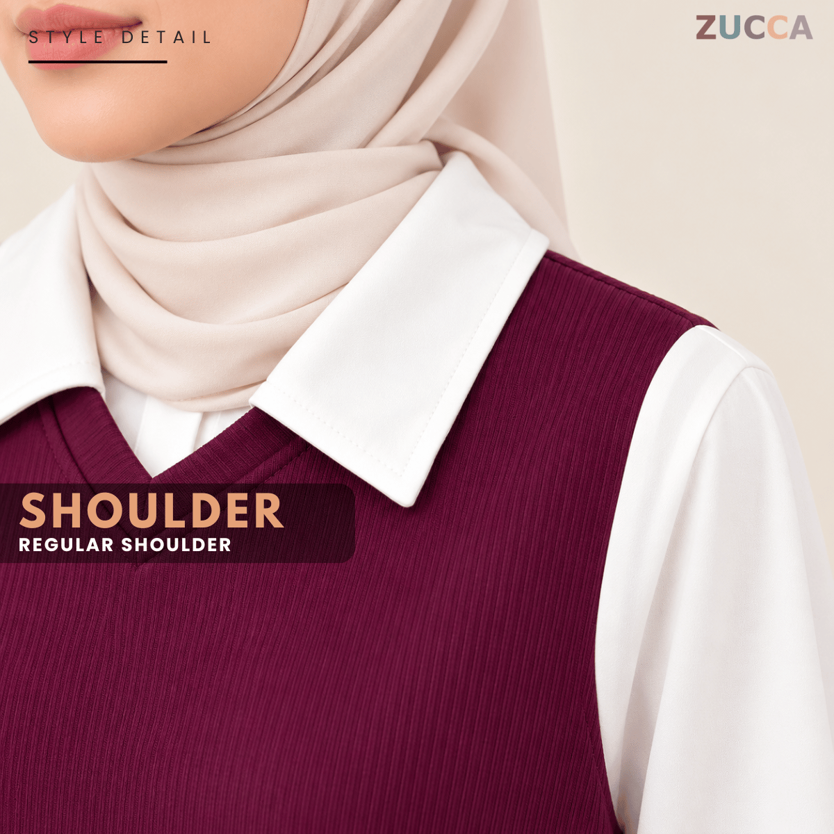 ZUCCA STACY RIBBED KNIT ATTACHED WOMEN BLOUSE - MA274
