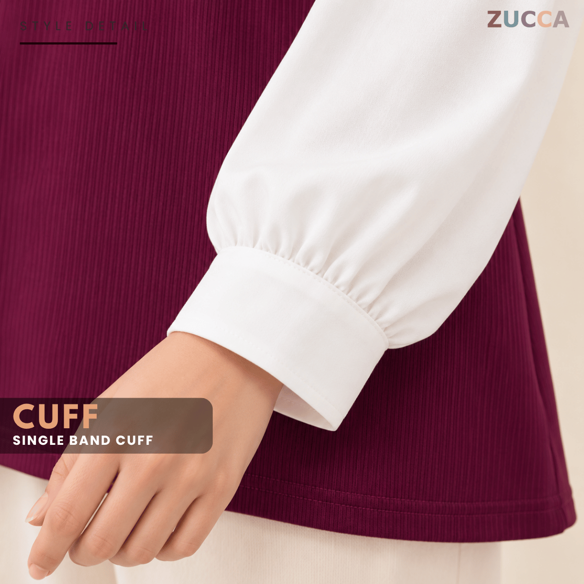 ZUCCA STACY RIBBED KNIT ATTACHED WOMEN BLOUSE - MA274
