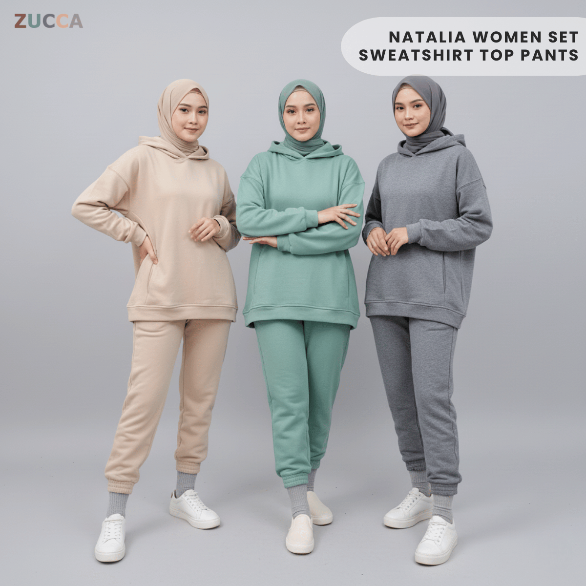 ZUCCA NATALIA WOMEN SWEATSHIRT SET TOP PANTS - MAC1001