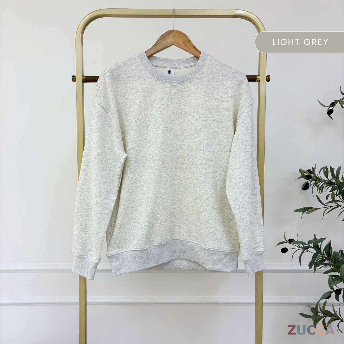 ZUCCA QUINN ESSENTIAL CREW UNISEX SWEATSHIRT (PLUS SIZE) - MAC1003 (SW47B)