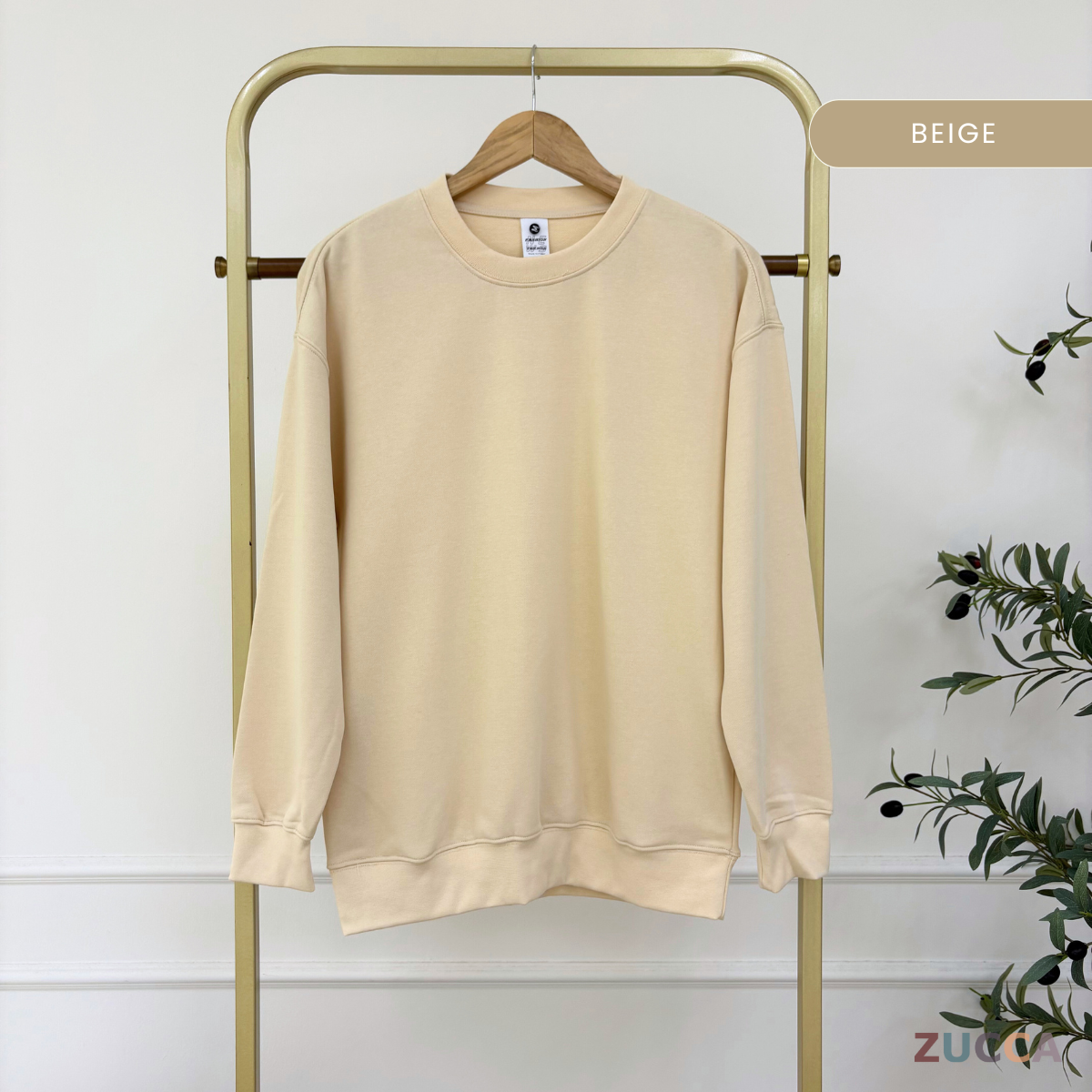 ZUCCA QUINN ESSENTIAL CREW UNISEX SWEATSHIRT (PLUS SIZE) - MAC1003 (SW47B)