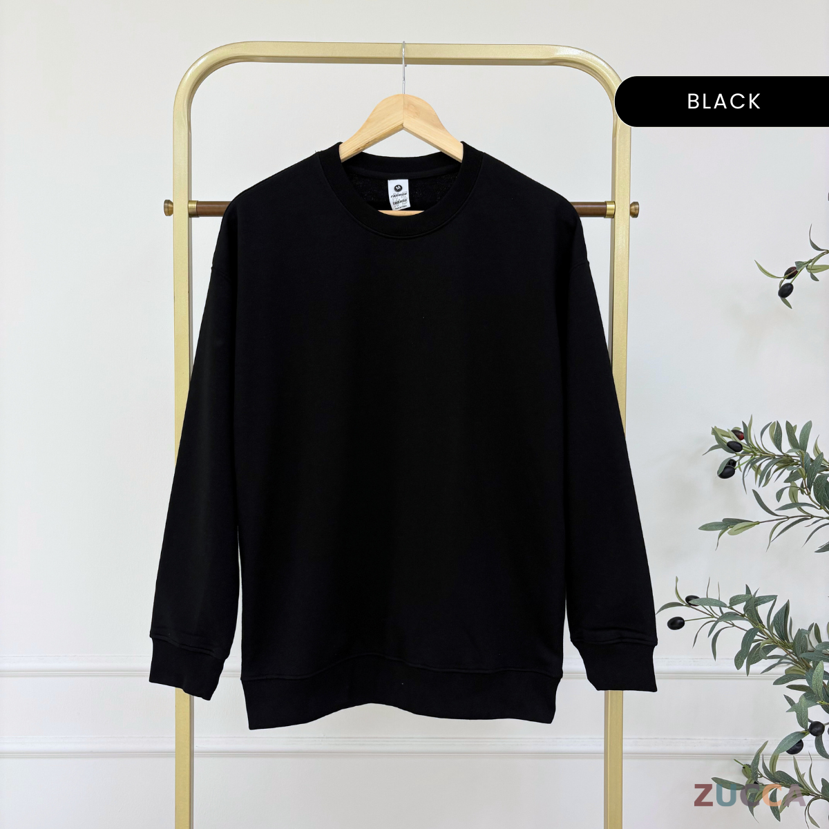 ZUCCA QUINN ESSENTIAL CREW UNISEX SWEATSHIRT (NORMAL SIZE) - MAC1003 (SW47B)