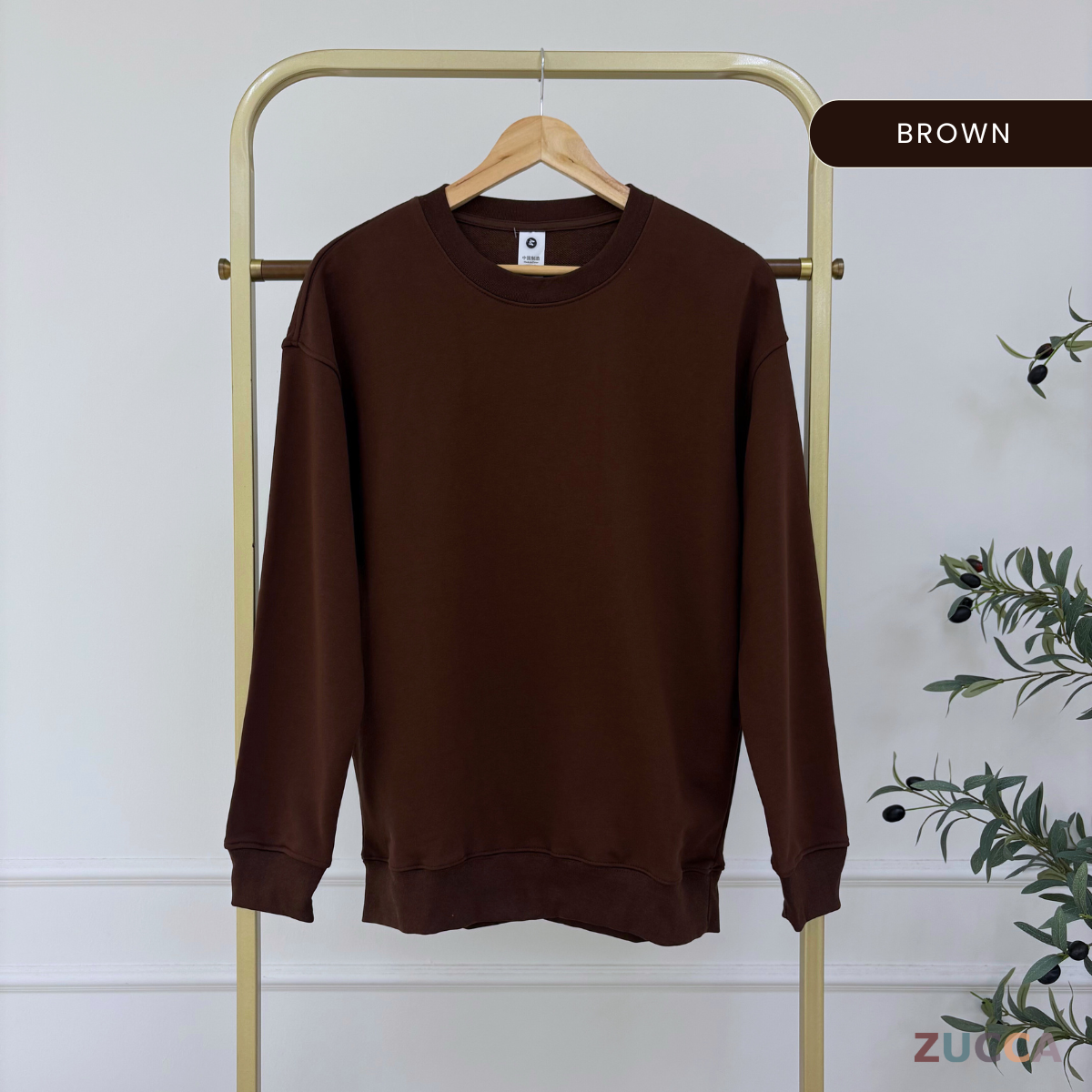 ZUCCA QUINN ESSENTIAL CREW UNISEX SWEATSHIRT (NORMAL SIZE) - MAC1003 (SW47B)