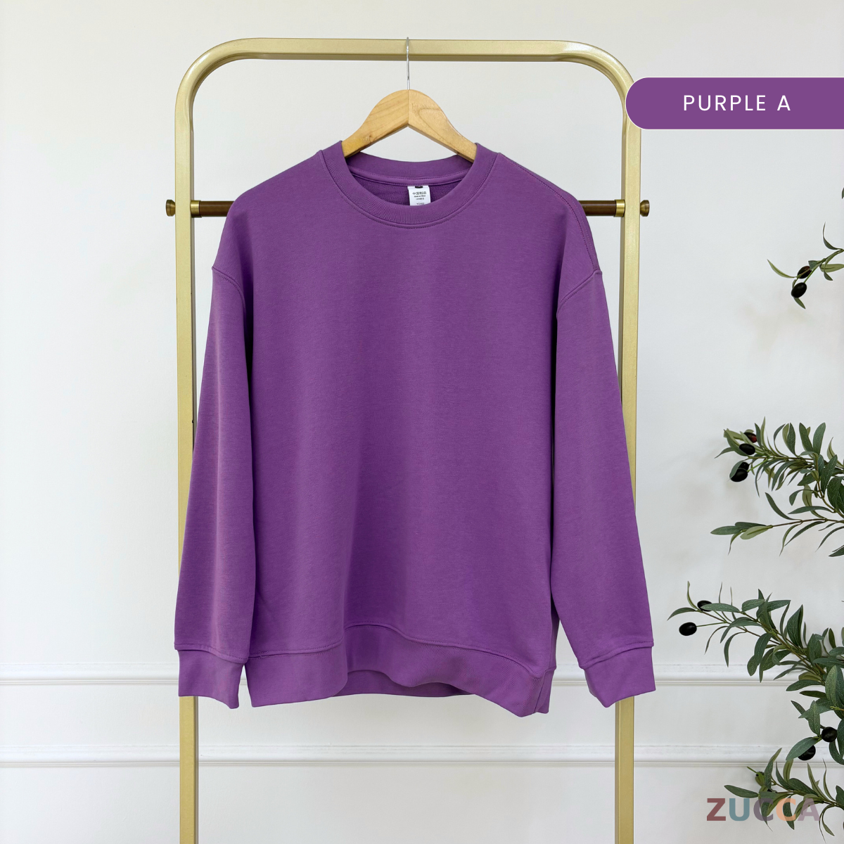 ZUCCA QUINN ESSENTIAL CREW UNISEX SWEATSHIRT (NORMAL SIZE) - MAC1003 (SW47B)