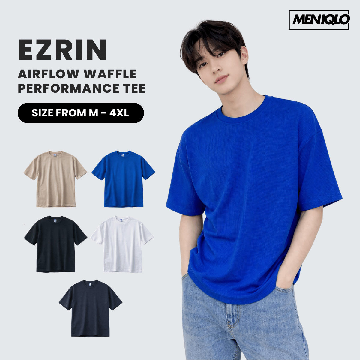 MENIQLO EZRIN AIRFLOW WAFFLE PERFORMANCE TEE - MAC1011