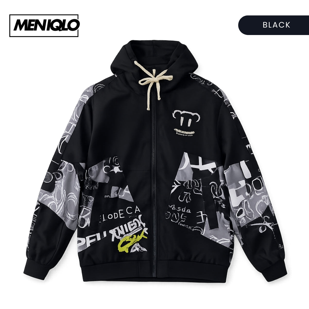 MENIQLO EDWARD URBAN STREET GRAPHIC HOODIE JACKET - MAC1016
