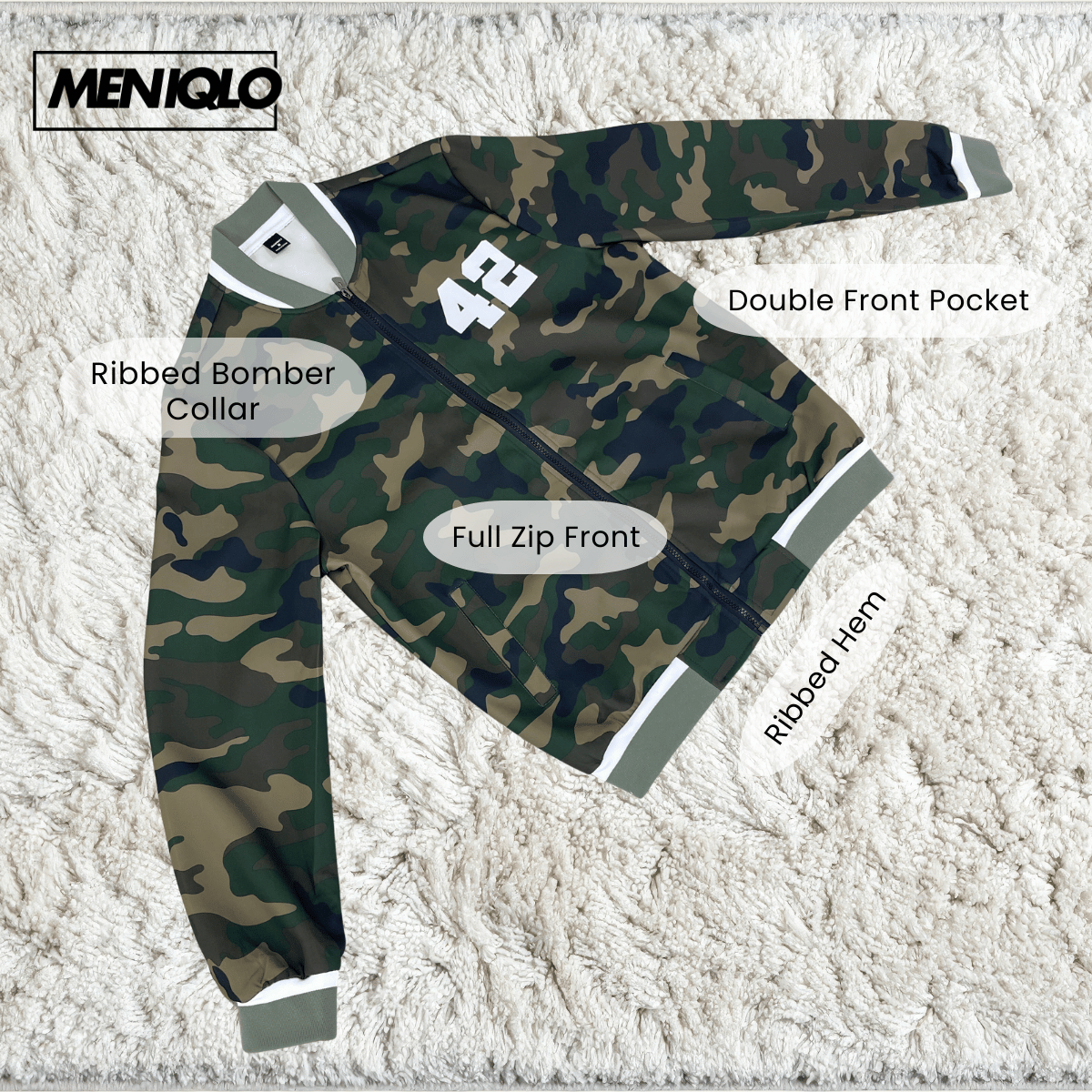 MENIQLO KAEL VARSITY BOMBER JACKET MEN STREETWEAR - MAC1014