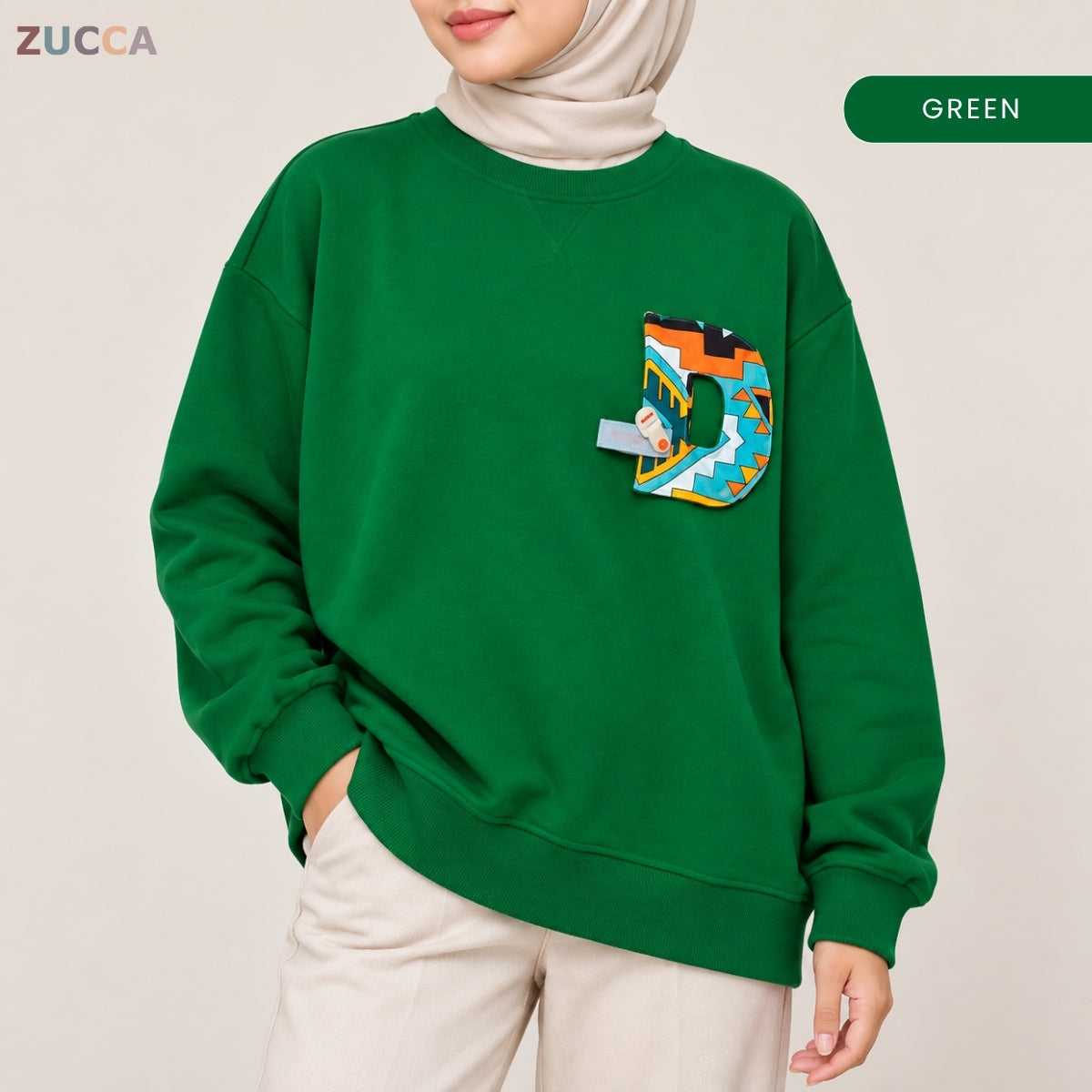 ZUCCA ELAIKA CASUAL WOMEN SWEATSHIRT LONG SLEEVE - MAC1029 (SW296)