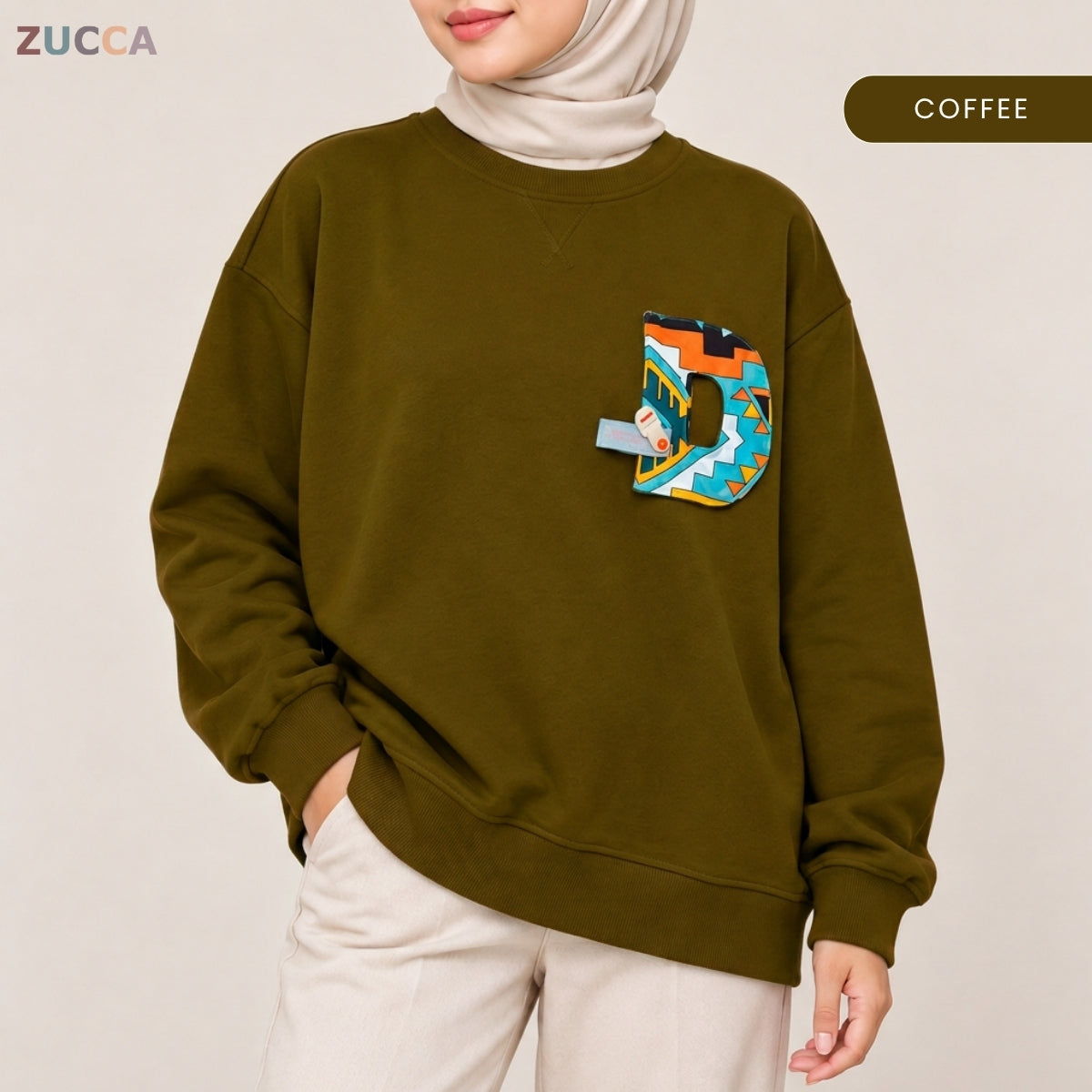 ZUCCA ELAIKA CASUAL WOMEN SWEATSHIRT LONG SLEEVE - MAC1029 (SW296)
