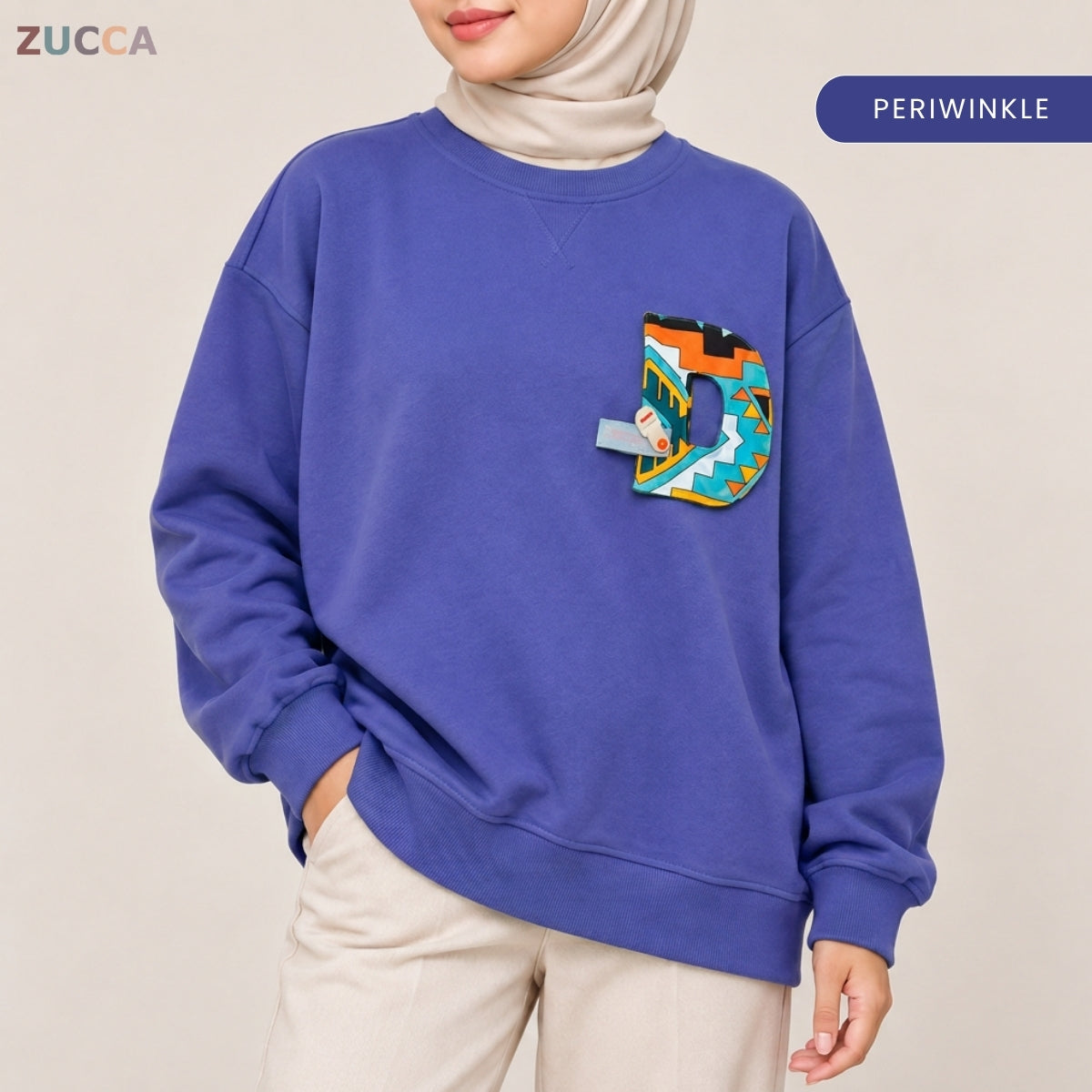 ZUCCA ELAIKA CASUAL WOMEN SWEATSHIRT LONG SLEEVE - MAC1029 (SW296)