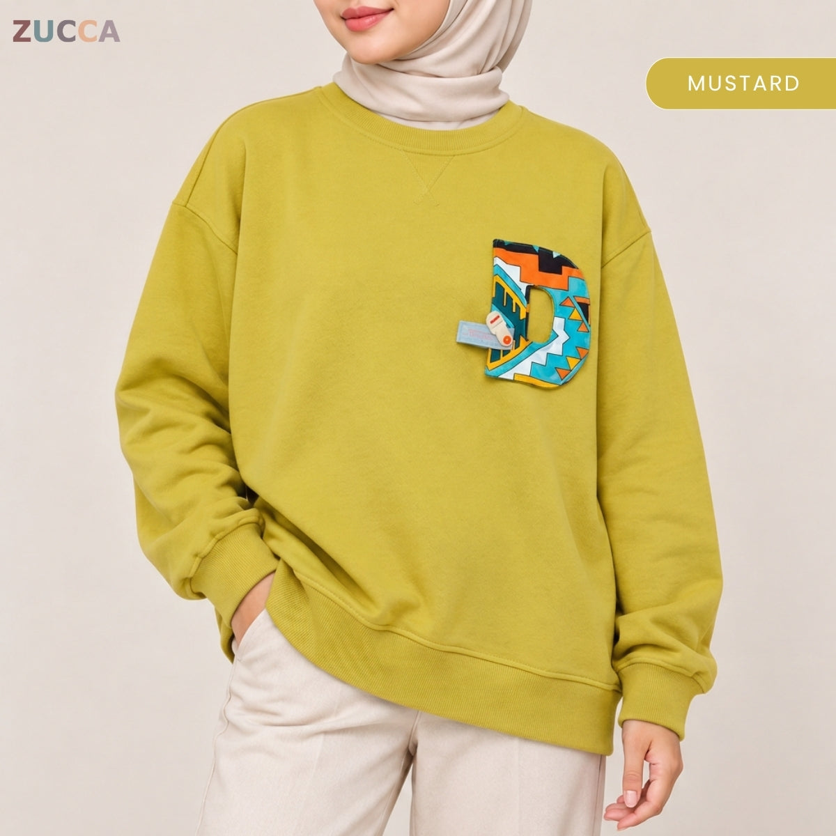 ZUCCA ELAIKA CASUAL WOMEN SWEATSHIRT LONG SLEEVE - MAC1029 (SW296)