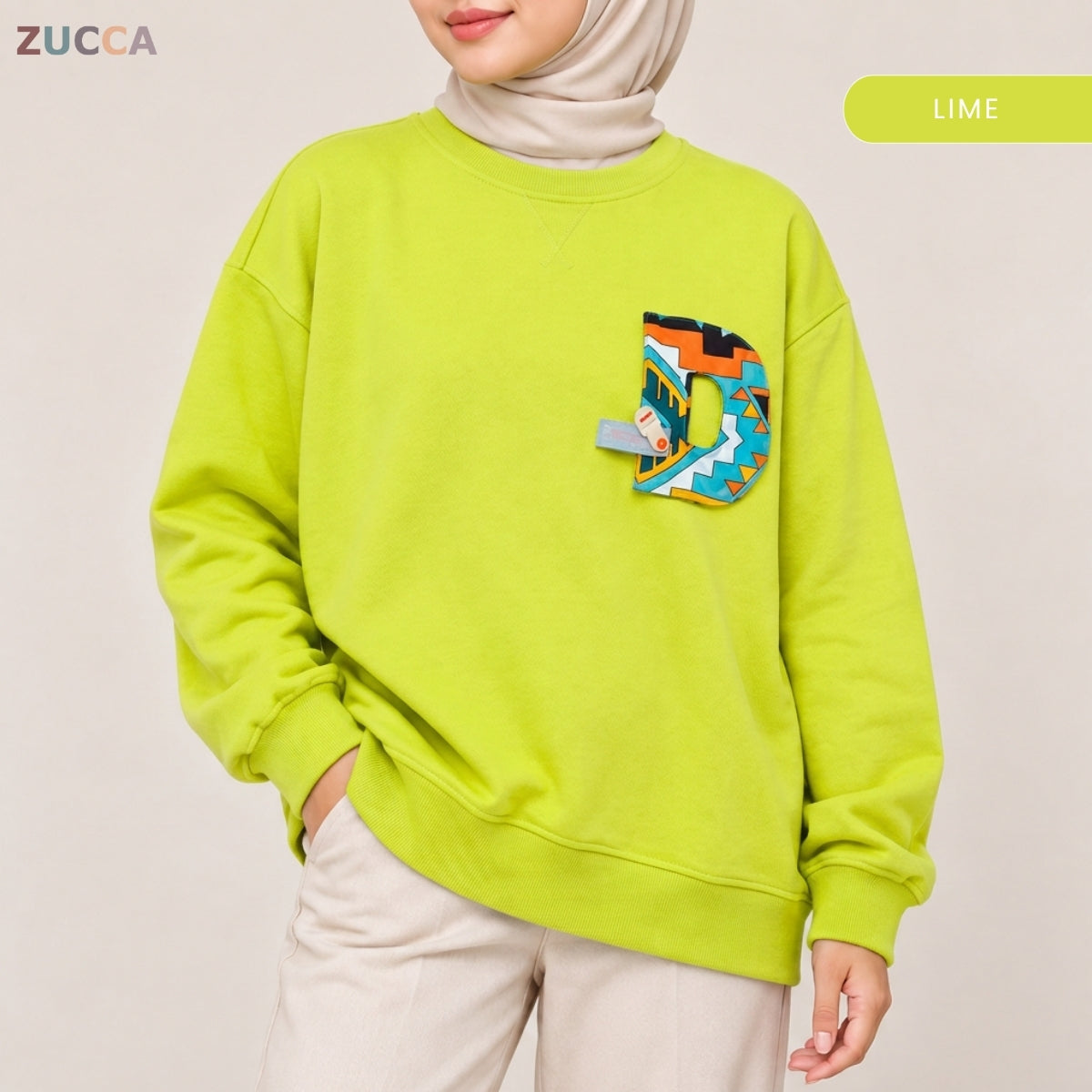 ZUCCA ELAIKA CASUAL WOMEN SWEATSHIRT LONG SLEEVE - MAC1029 (SW296)