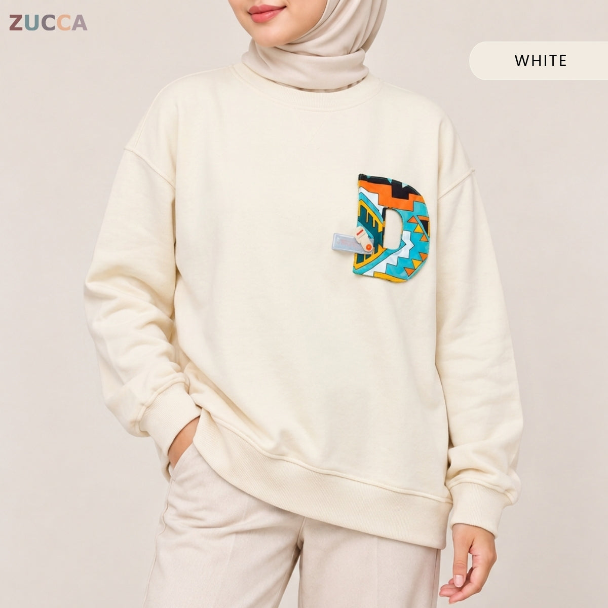 ZUCCA ELAIKA CASUAL WOMEN SWEATSHIRT LONG SLEEVE - MAC1029 (SW296)