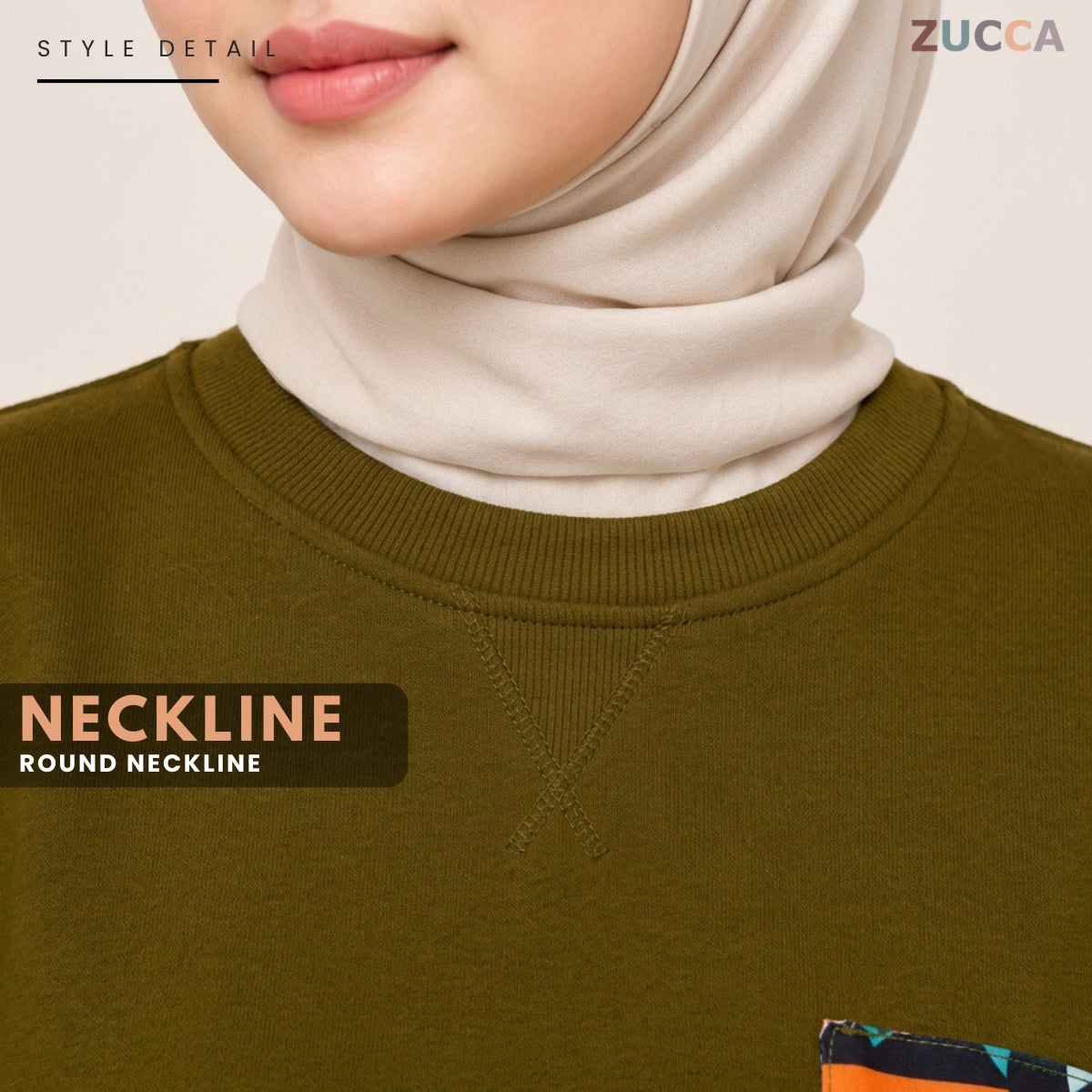 ZUCCA ELAIKA CASUAL WOMEN SWEATSHIRT LONG SLEEVE - MAC1029 (SW296)