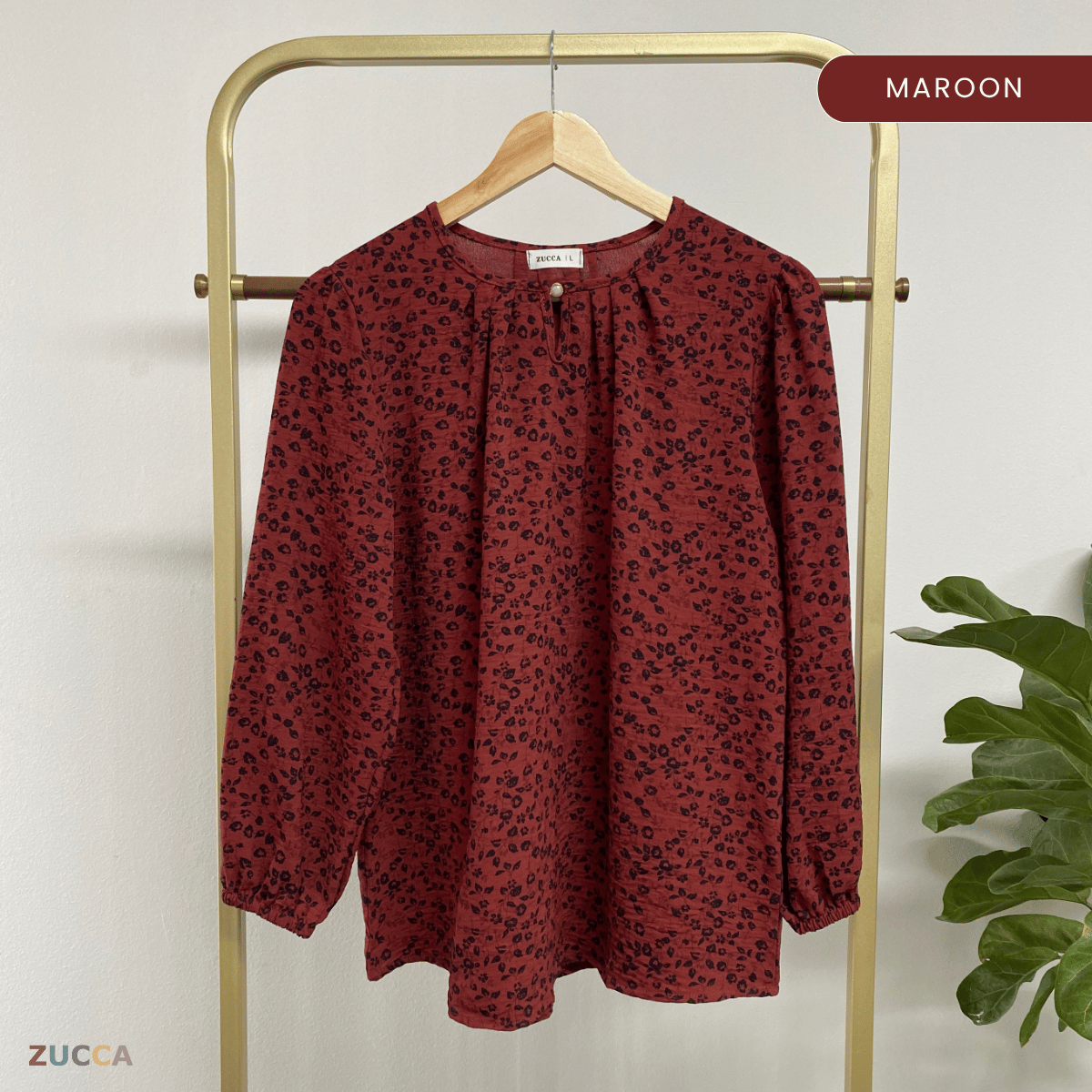 ZUCCA ELLANI BLAUS WANITA KASUAL CORAK PLAID - DM284