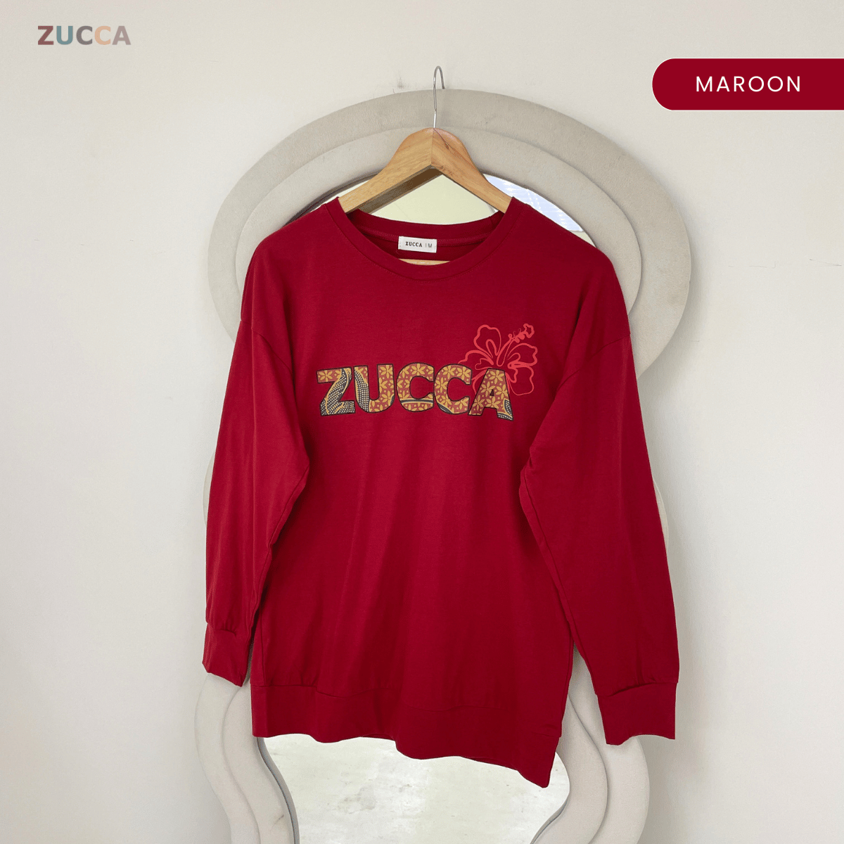 ZUCCA ALANA FLORAL BATIK LONG SLEEVE TOP - MA270