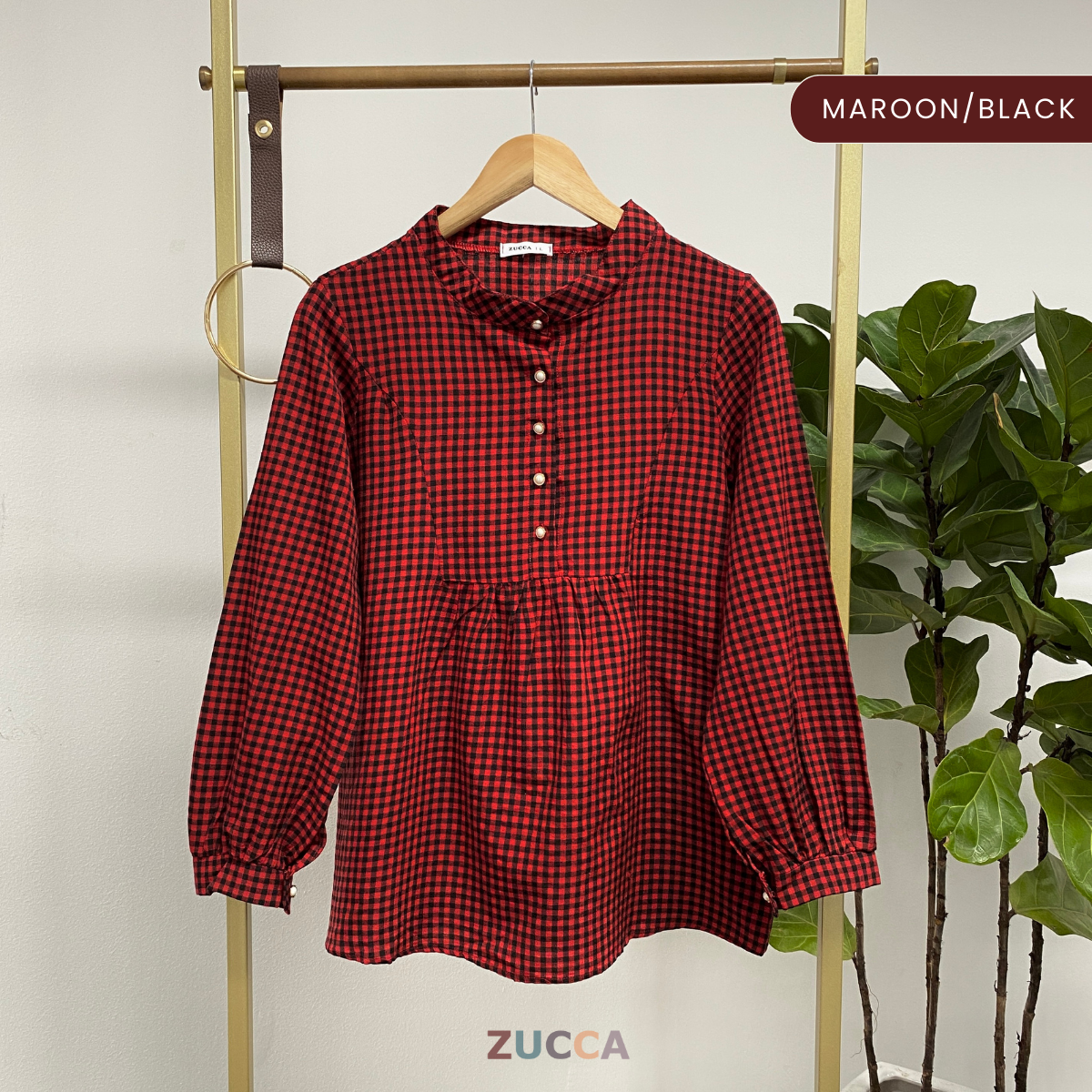 ZUCCA SUZANA HALF BUTTON WOMEN BLOUSE - DM185