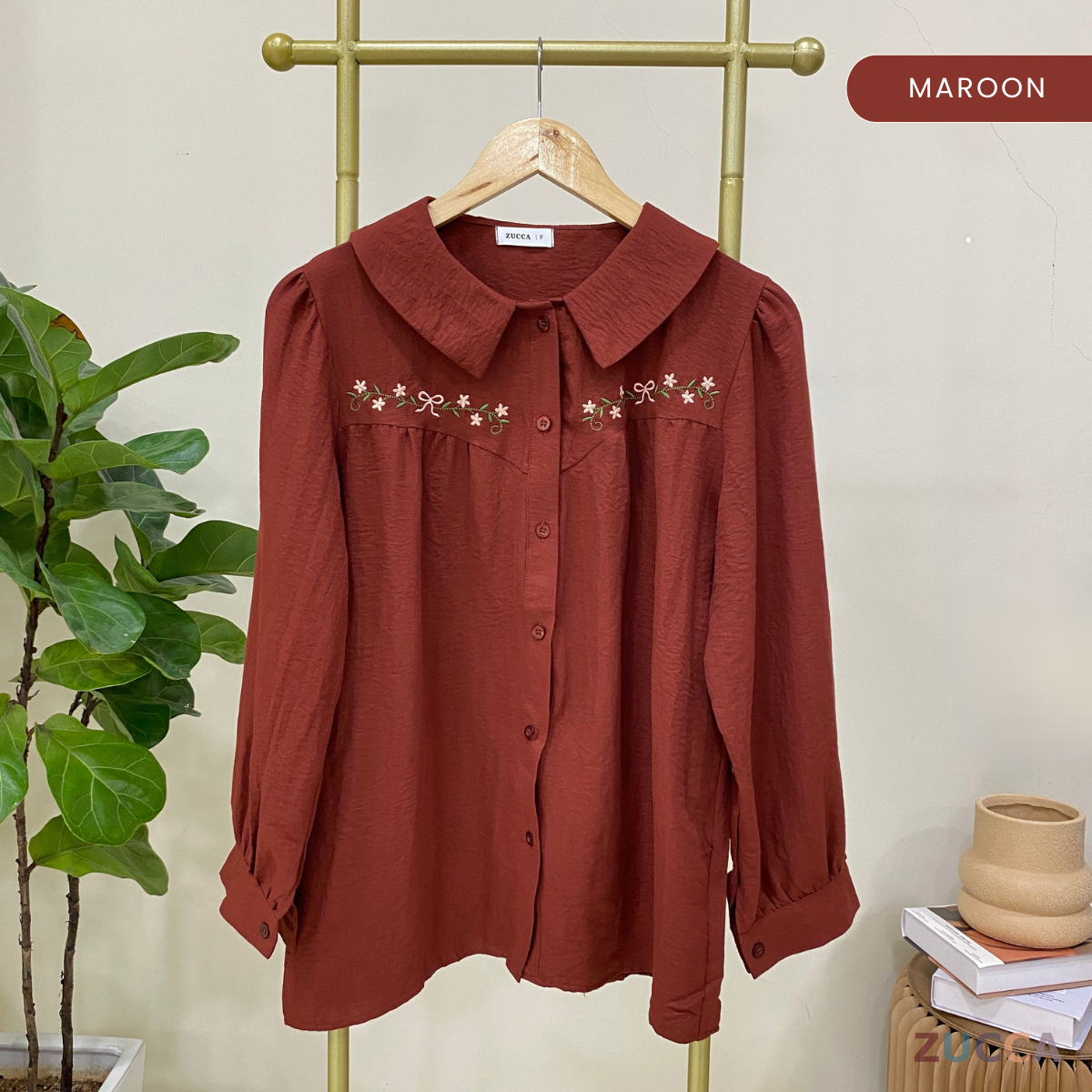 ZUCCA IRENA CASUAL EMBROIDERY BLOUSE - DM209