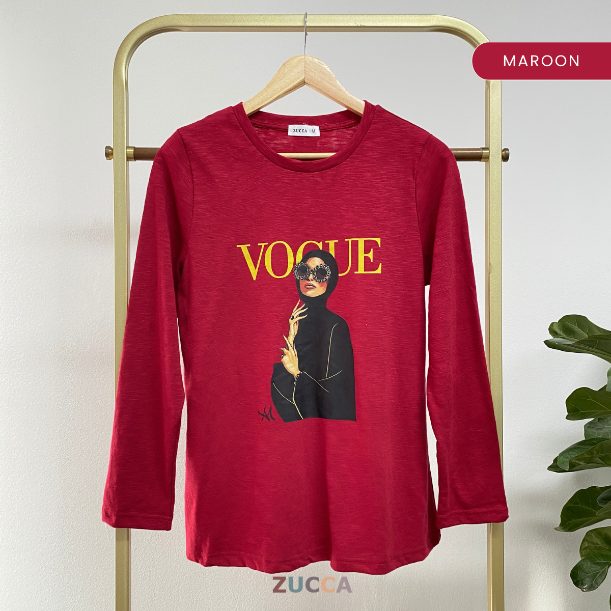 ZUCCA IQAH KEMEJA KASUAL BERCORAK REBEN – MA032 BAJU WANITA