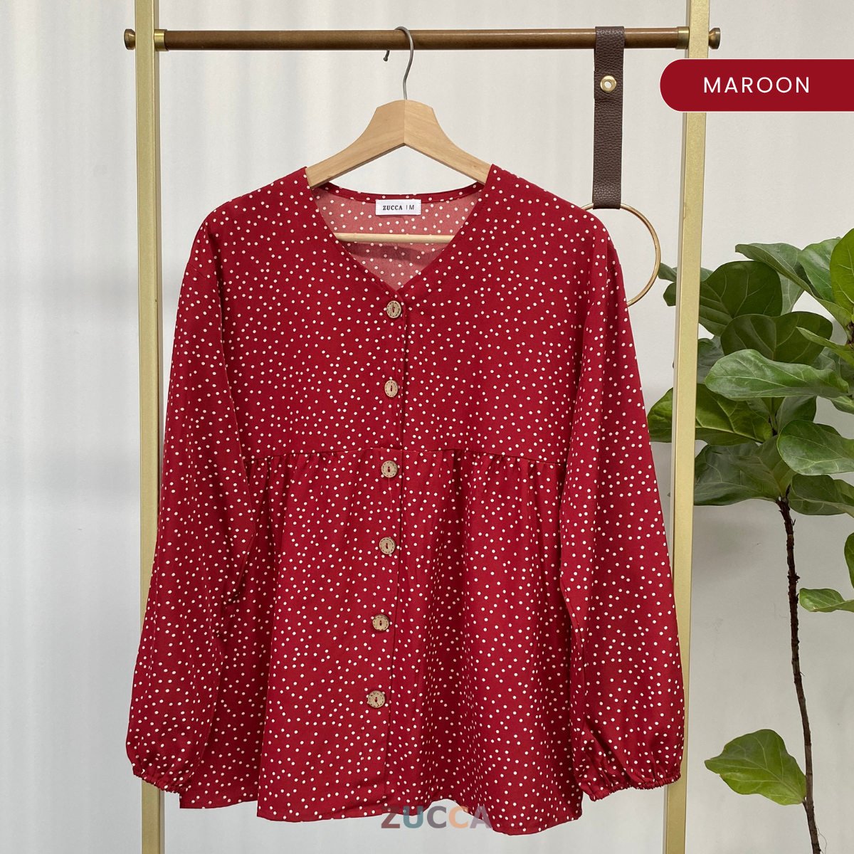 ZUCCA HANINA PRINTED WOMEN BLOUSE - MA042 BAJU WANITA