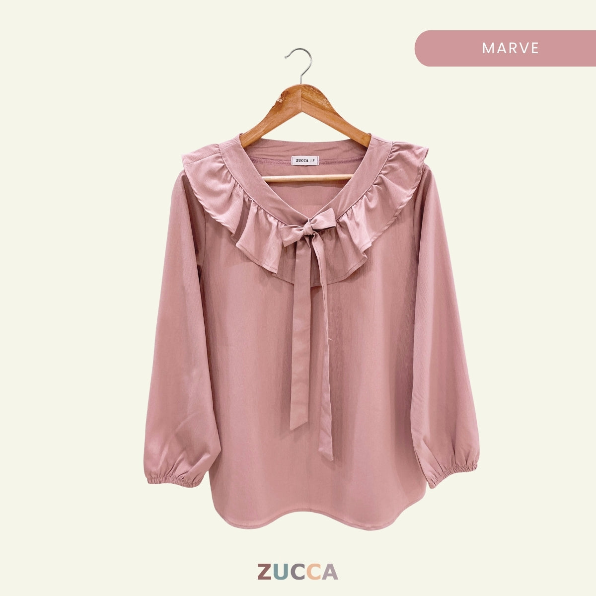 ZUCCA AZRINA BLOUS WANITA LEHER BEROPOL - DM182