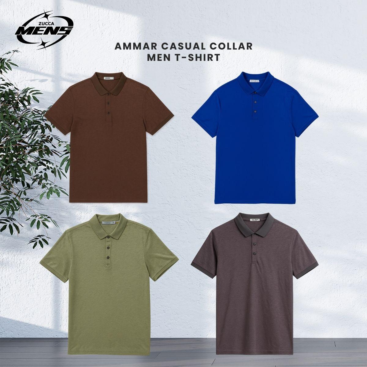 ZUCCA AMMAR CASUAL COLLAR MEN T-SHIRT -MC1006 BAJU LELAKI
