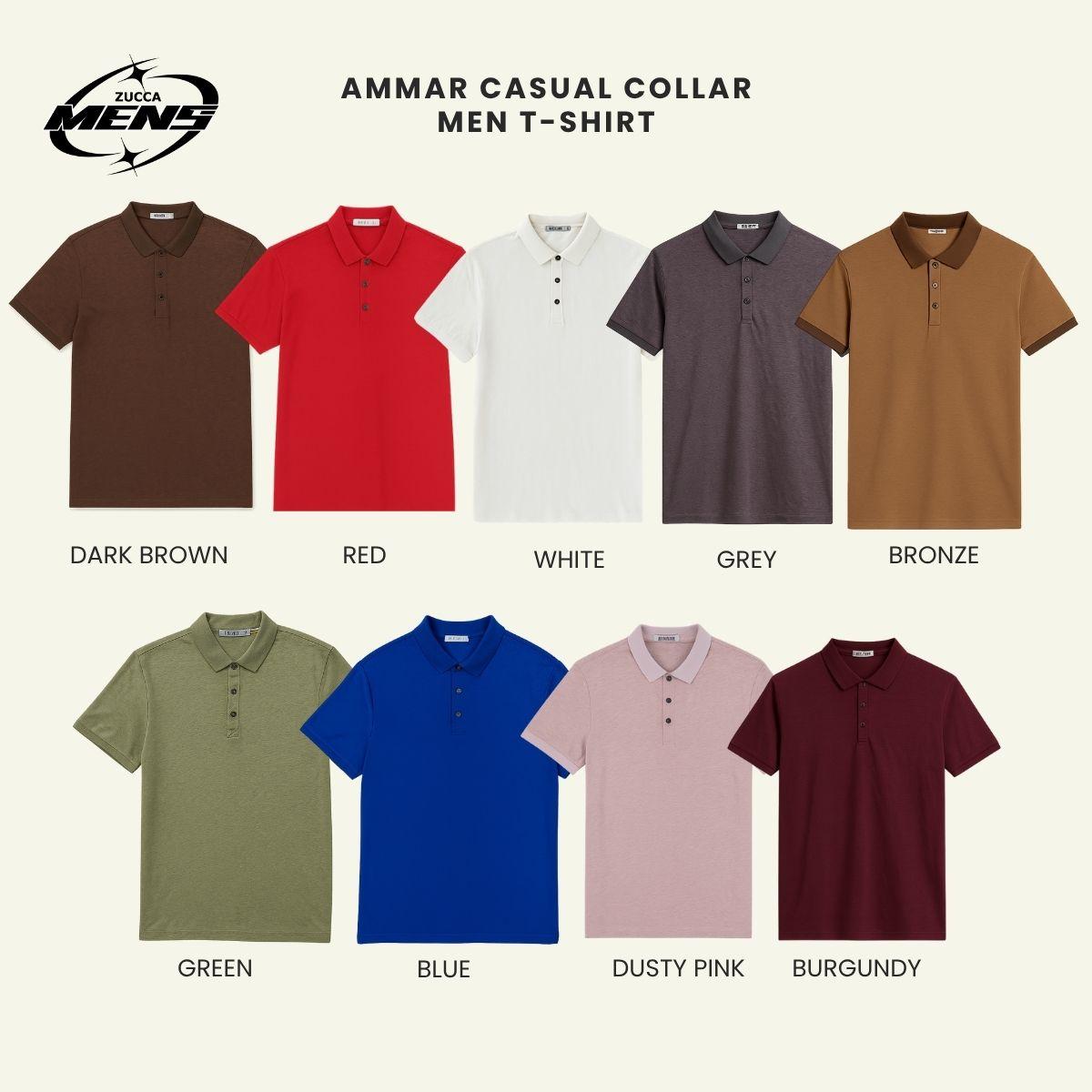 ZUCCA AMMAR CASUAL COLLAR MEN T-SHIRT -MC1006 BAJU LELAKI