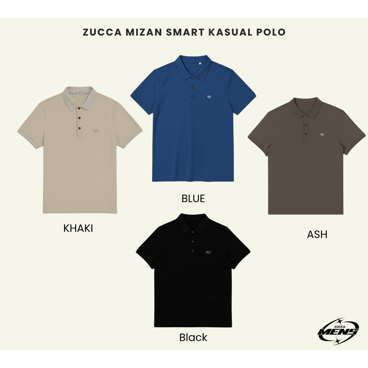 ZUCCA MIZAN SMART KASUAL POLO - MC1016 BAJU LELAKI