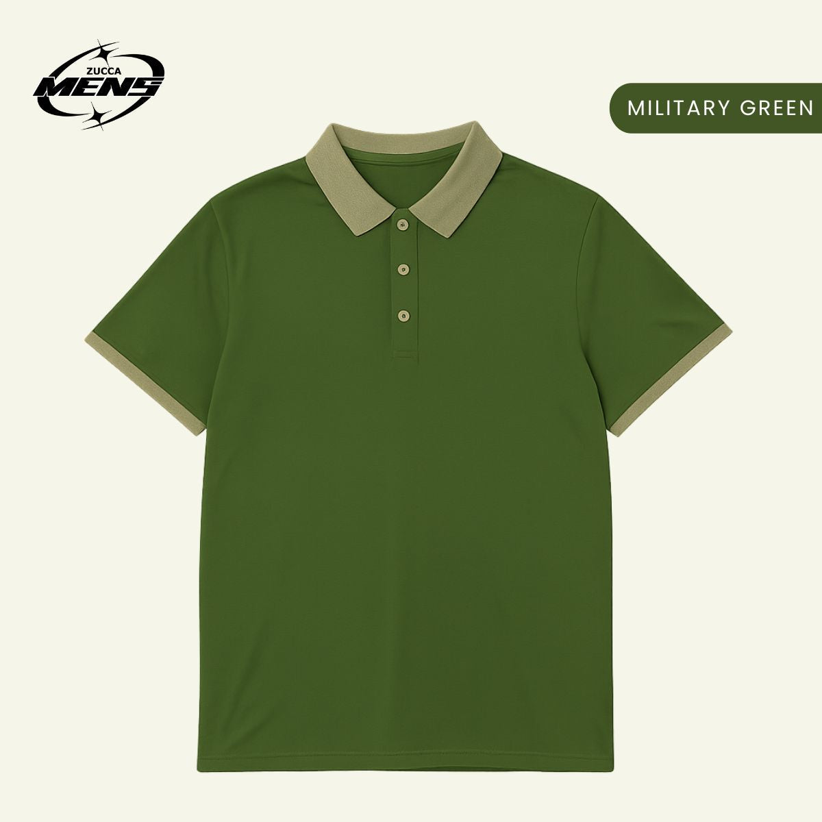 ZUCCA SAM CASUAL COLLAR MEN T-SHIRT - MC1019 BAJU LELAKI