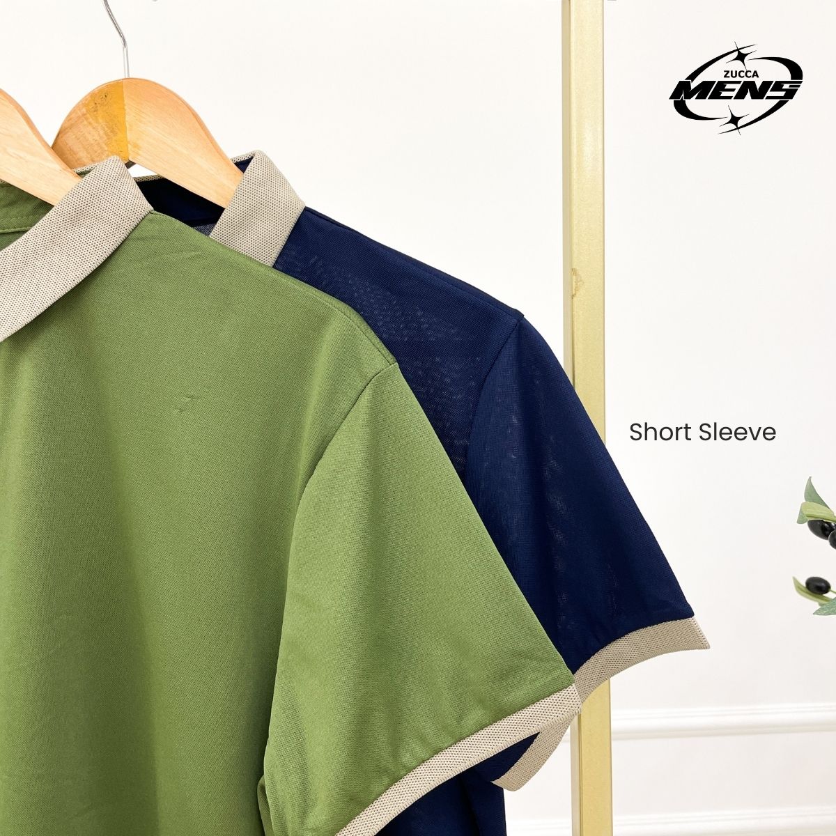 ZUCCA SAM CASUAL COLLAR MEN T-SHIRT - MC1019 BAJU LELAKI