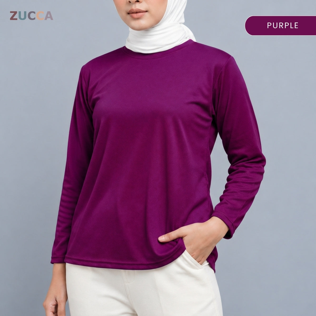 ZUCCA MYZA SPORT BASIC LONG SLEEVE T-SHIRT- MC1022