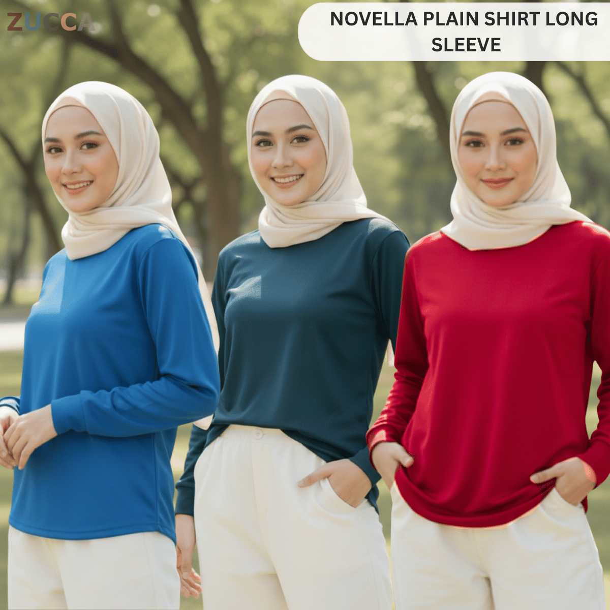ZUCCA NOVELLA PLAIN SHIRT LENGAN PANJANG XS-6XL- MC1022