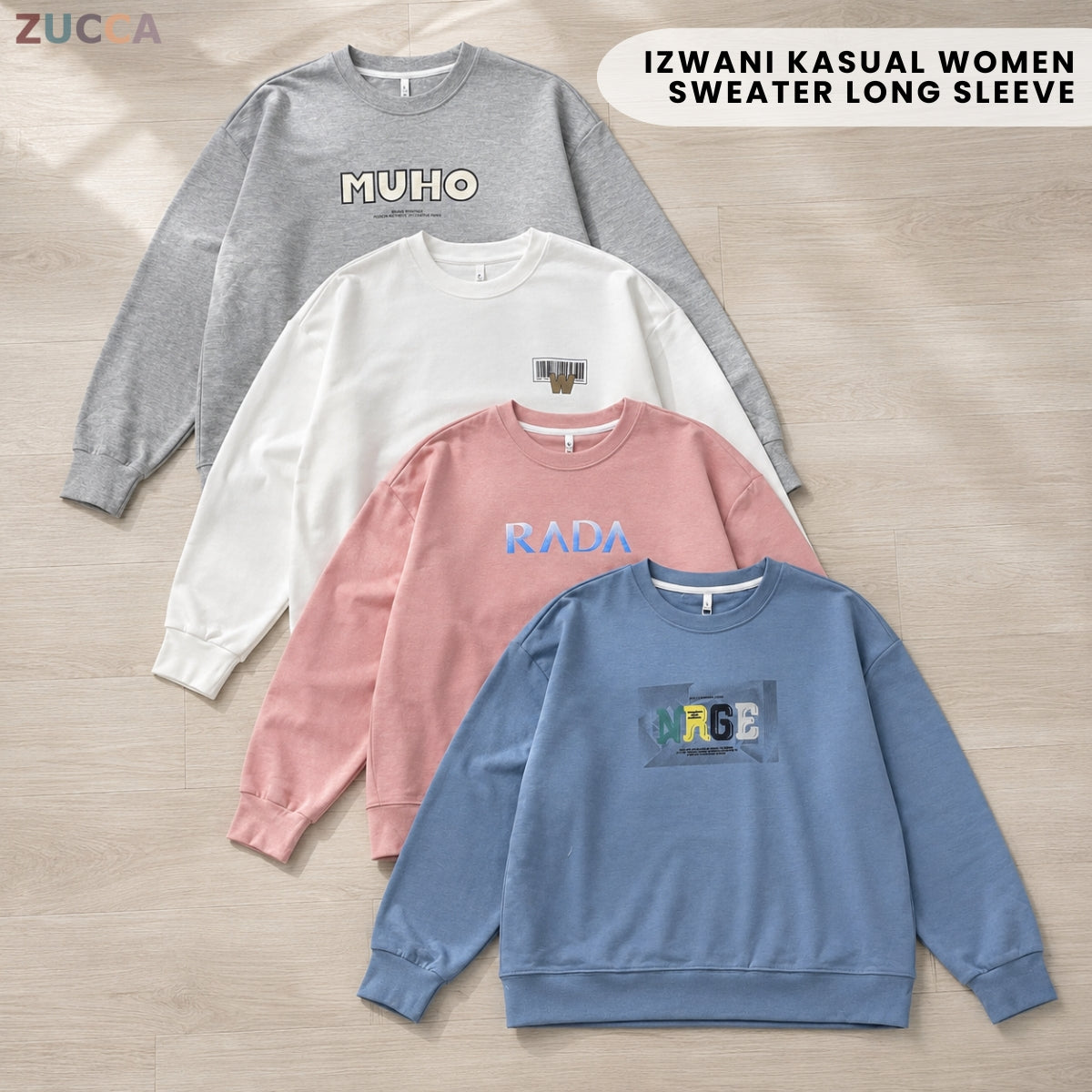 ZUCCA IZWANI KASUAL WOMEN SWEATER LONG SLEEVE - MC1032
