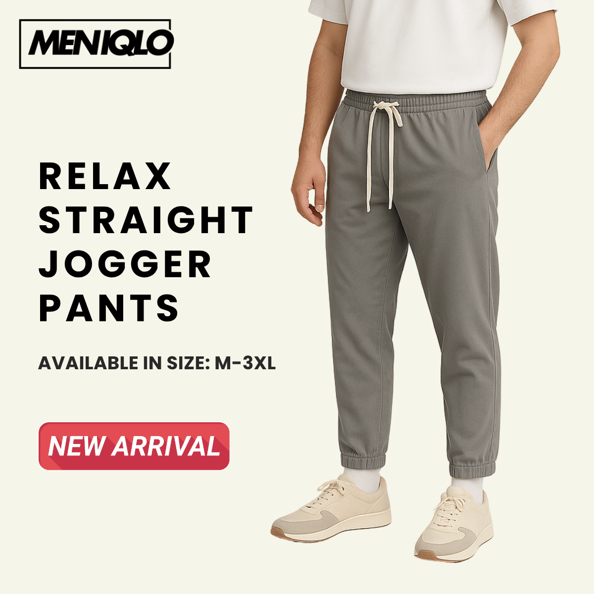 MENIQLO EMIR RELAX STRAIGHT JOGGER PANTS MCP2007