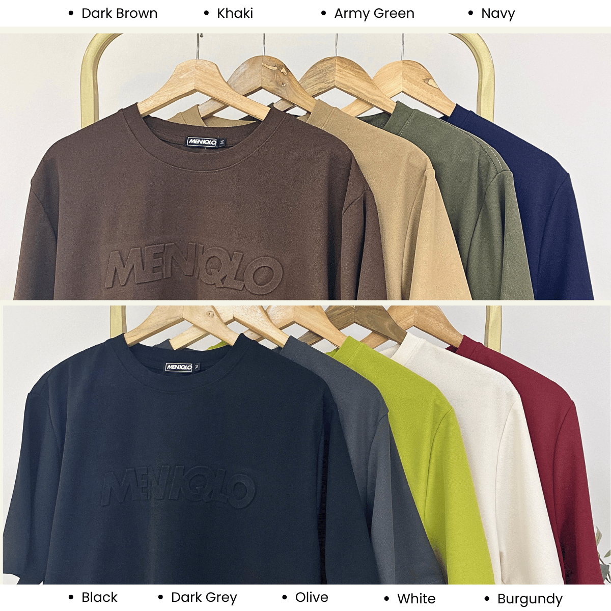 MENIQLO FARHAN CASUAL EMBOSSED OVERSIZED TEE-MQ1013