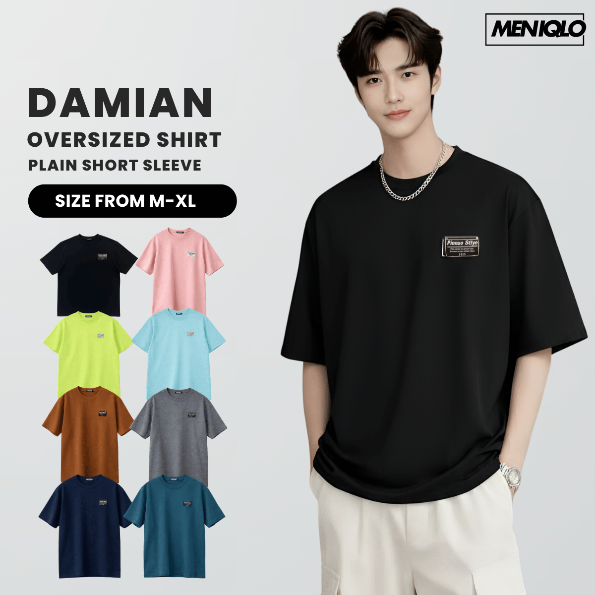 MENIQLO DAMIAN OVERSIZED T-SHIRT SHORT SLEEVE - MQ1001