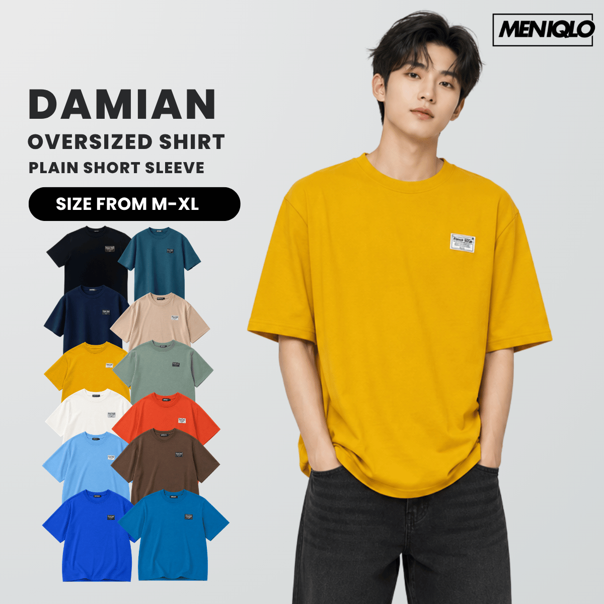 MENIQLO DAMIAN OVERSIZED T-SHIRT SHORT SLEEVE - MQ1001