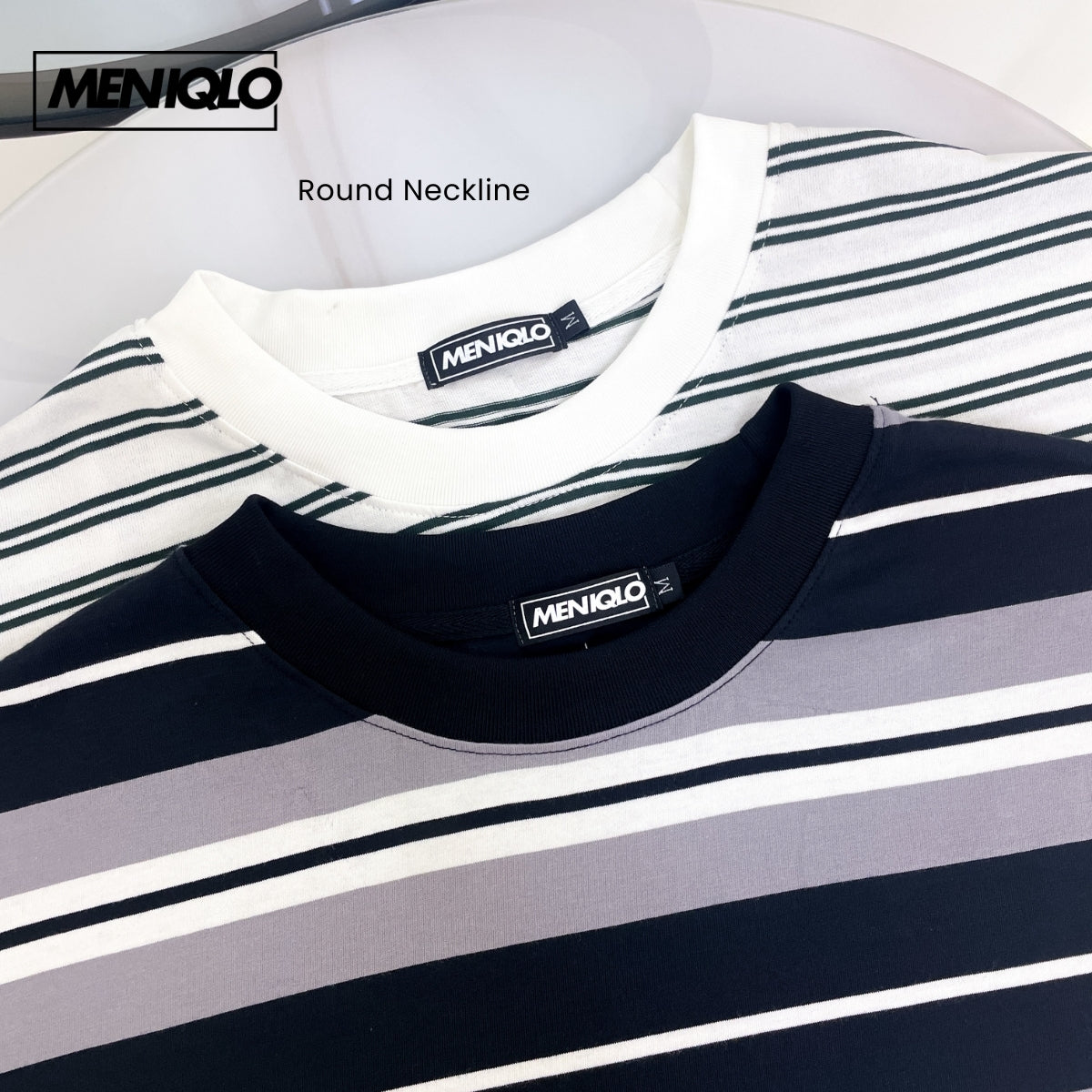 MENIQLO MARTIN OVERSIZED SHIRT STRIPE SHORT SLEEVE-MQ1004