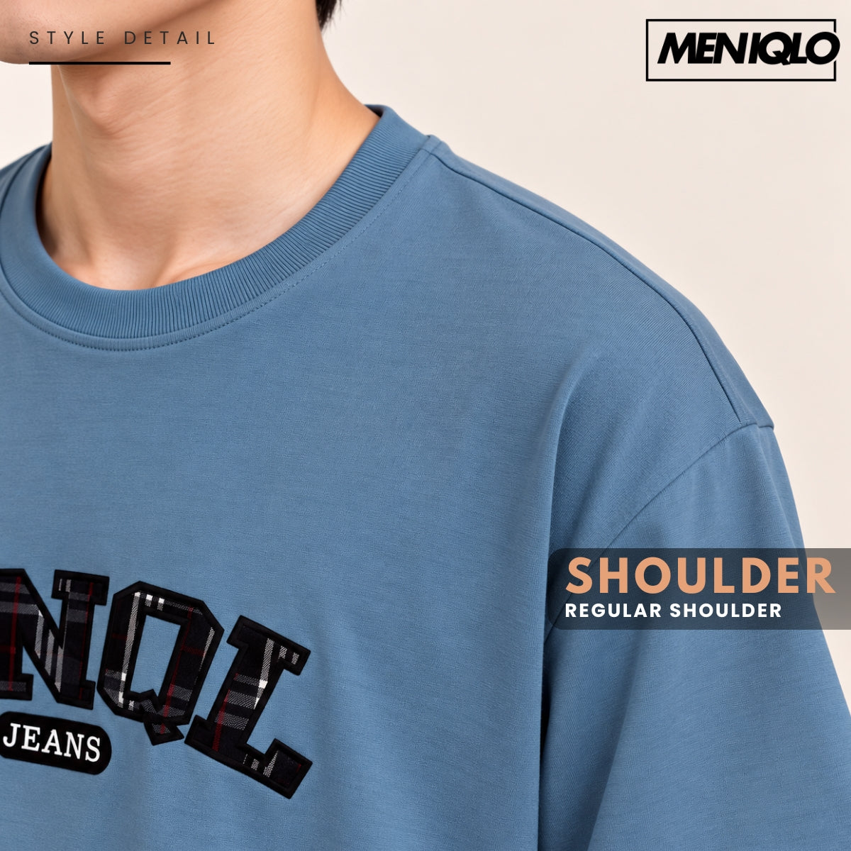 MENIQLO ADRI MEN OVERSIZED TYPOGRAPHY T-SHIRT-MQ1005