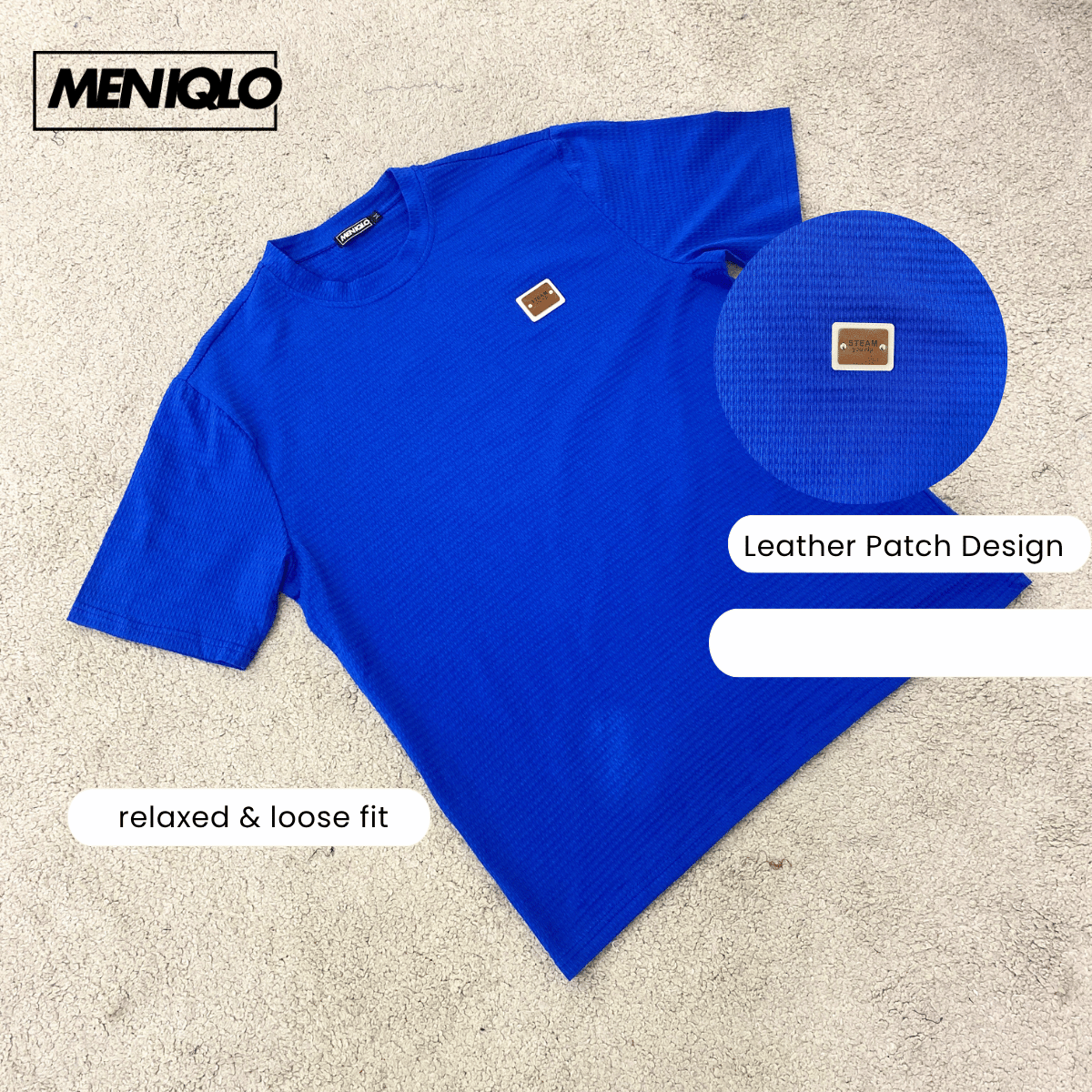 MENIQLO HAKIM OVERSIZED SHIRT TEXTURED PATCH TEE(220GSM)-MQ1010