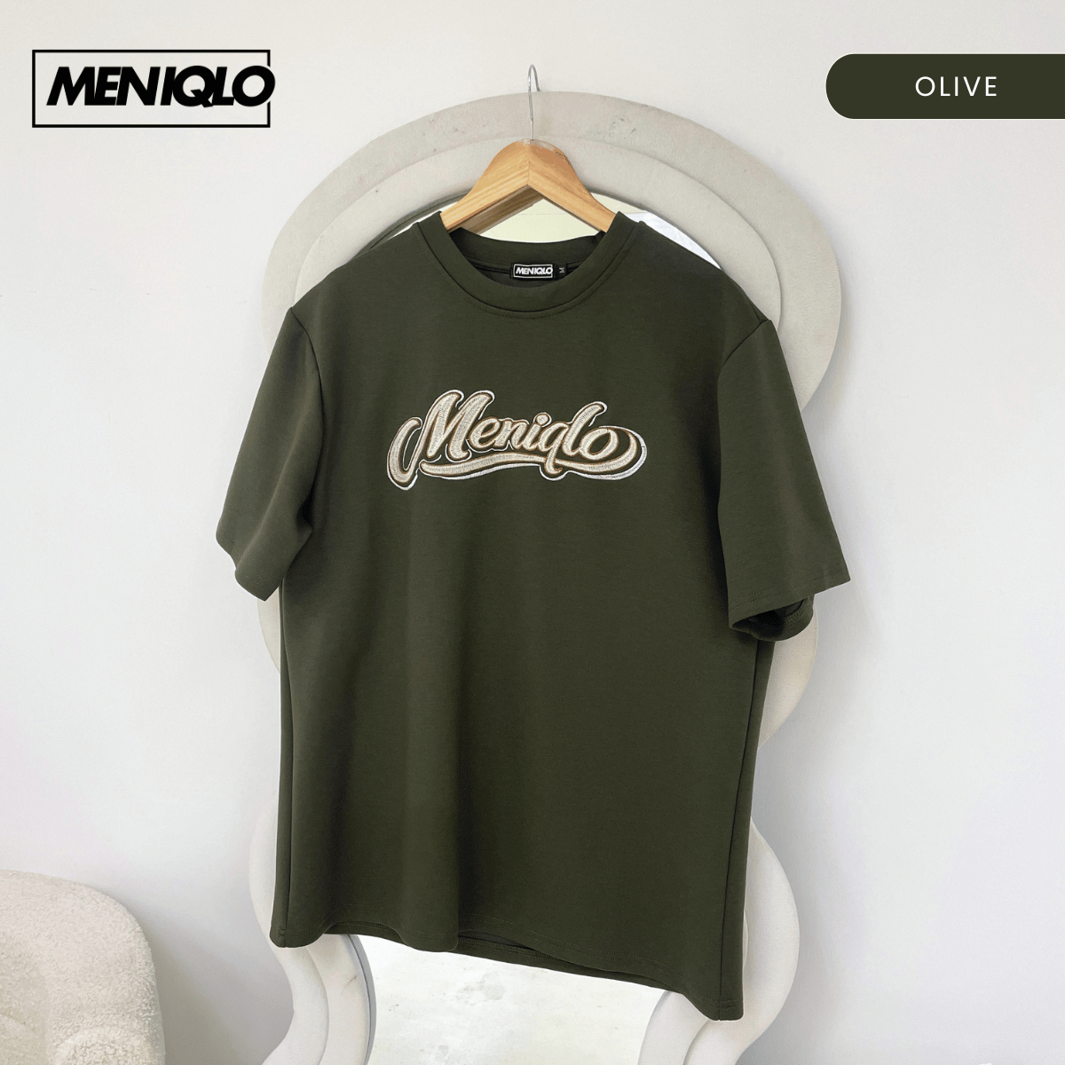 MENIQLO IQRAM PREMIUM LOGO OVERSIZED TEE - MQ1011