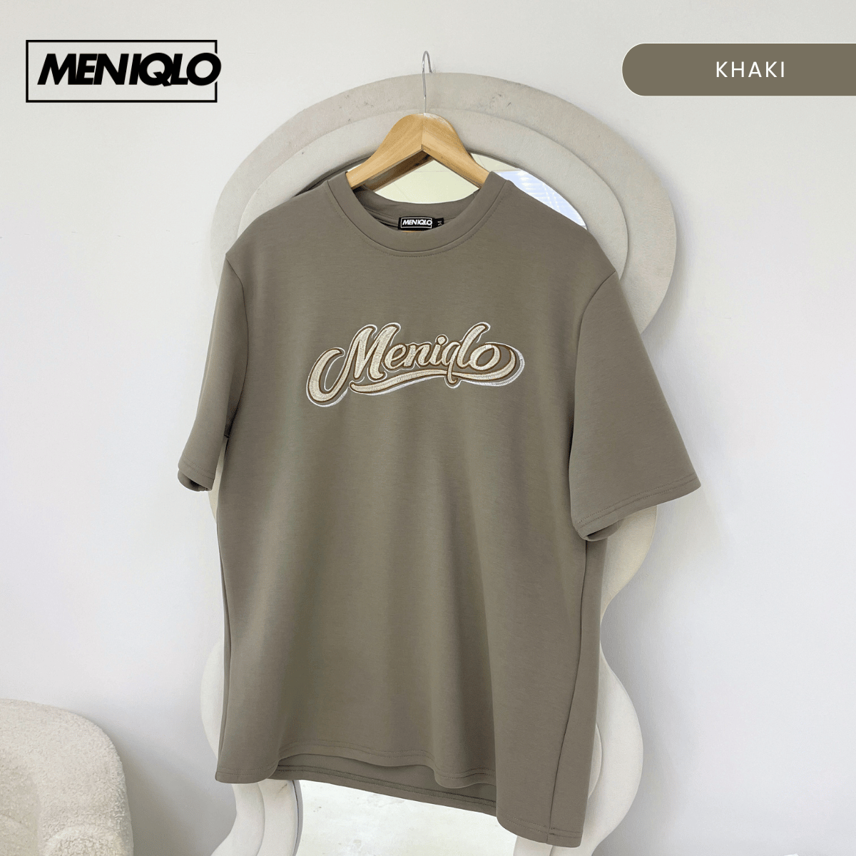 MENIQLO IQRAM PREMIUM LOGO OVERSIZED TEE - MQ1011