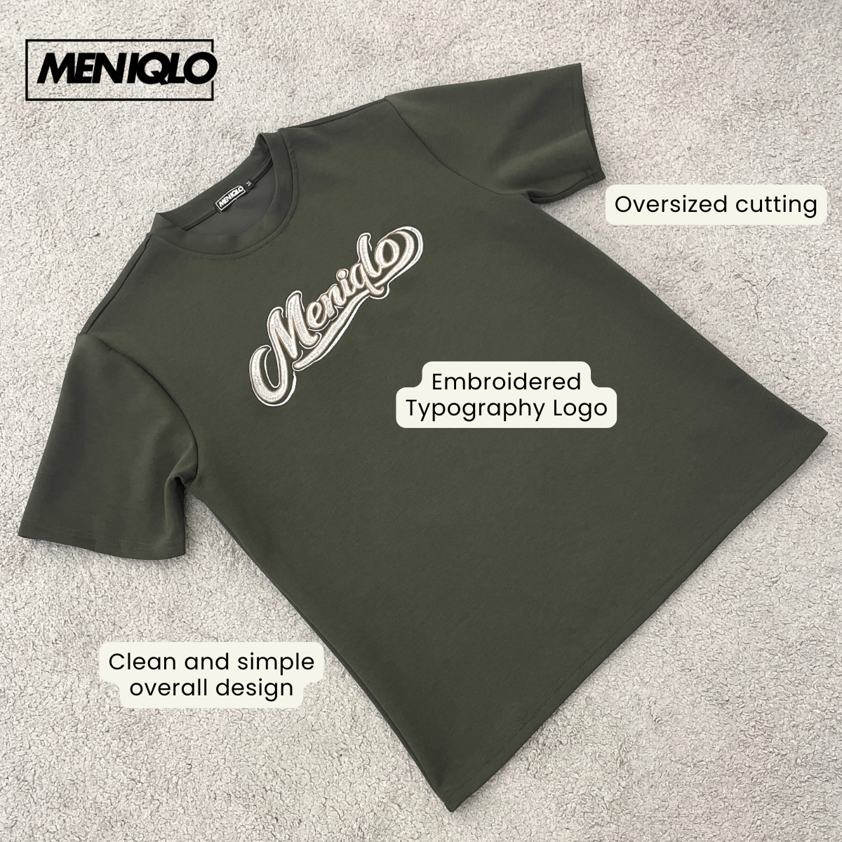 MENIQLO IQRAM PREMIUM LOGO OVERSIZED TEE - MQ1011