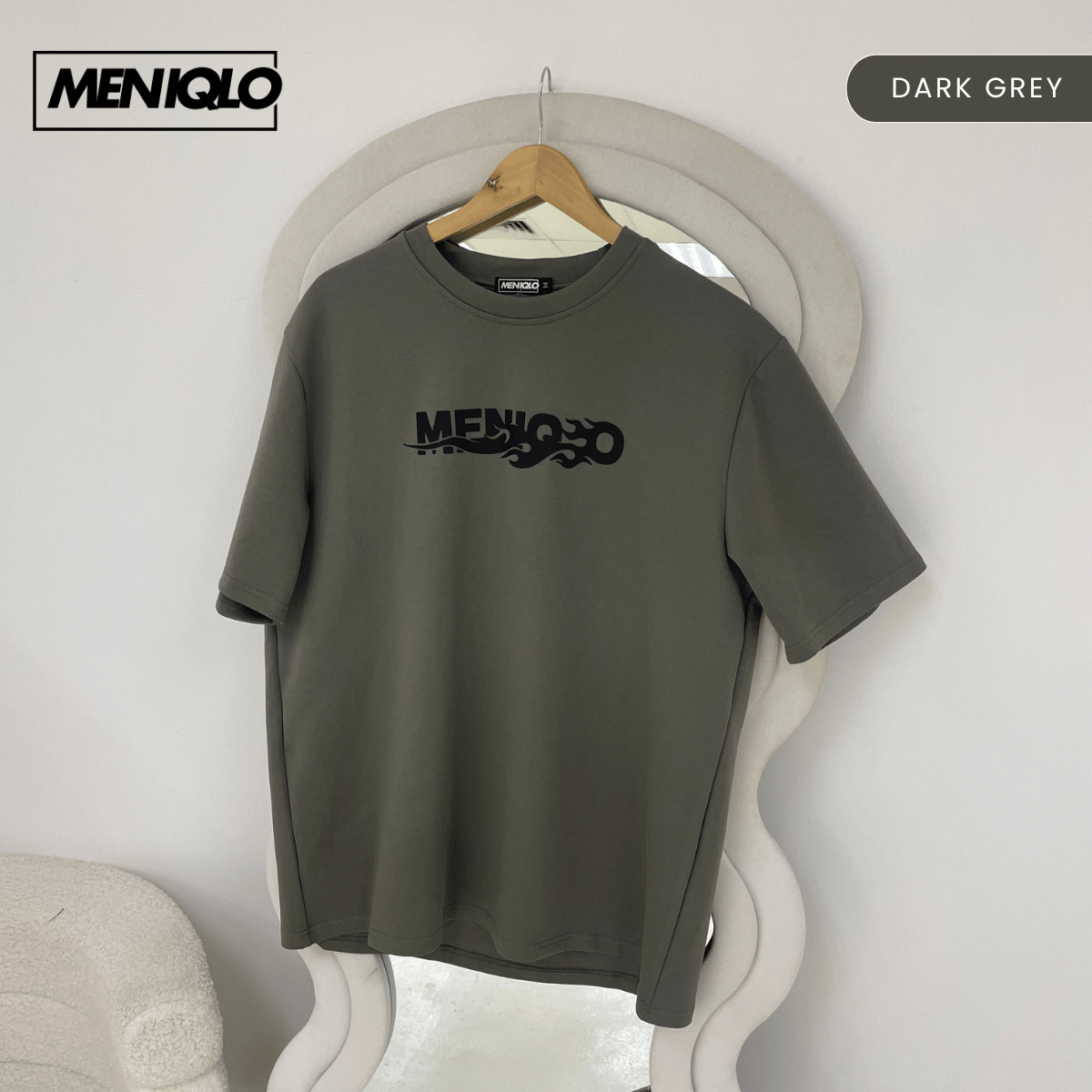 MENIQLO HARITH FLAME MOTION OVERSIZED T-SHIRT - MQ1012