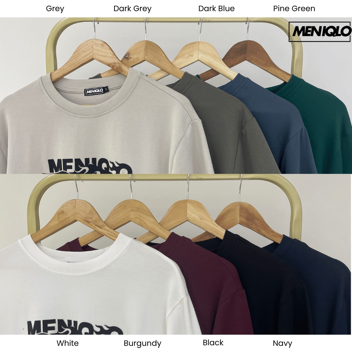 MENIQLO HARITH FLAME MOTION OVERSIZED T-SHIRT - MQ1012