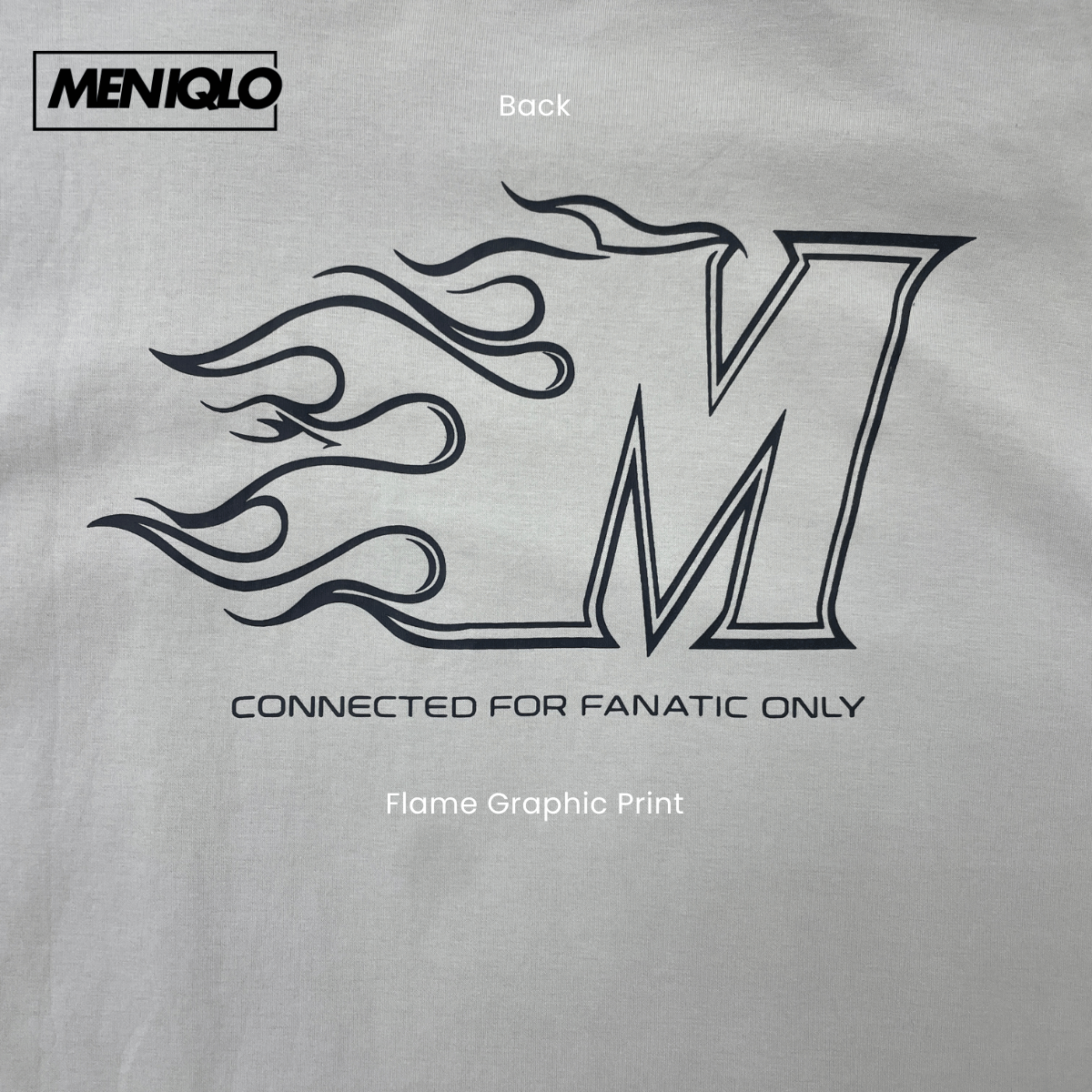 MENIQLO HARITH FLAME MOTION OVERSIZED T-SHIRT - MQ1012