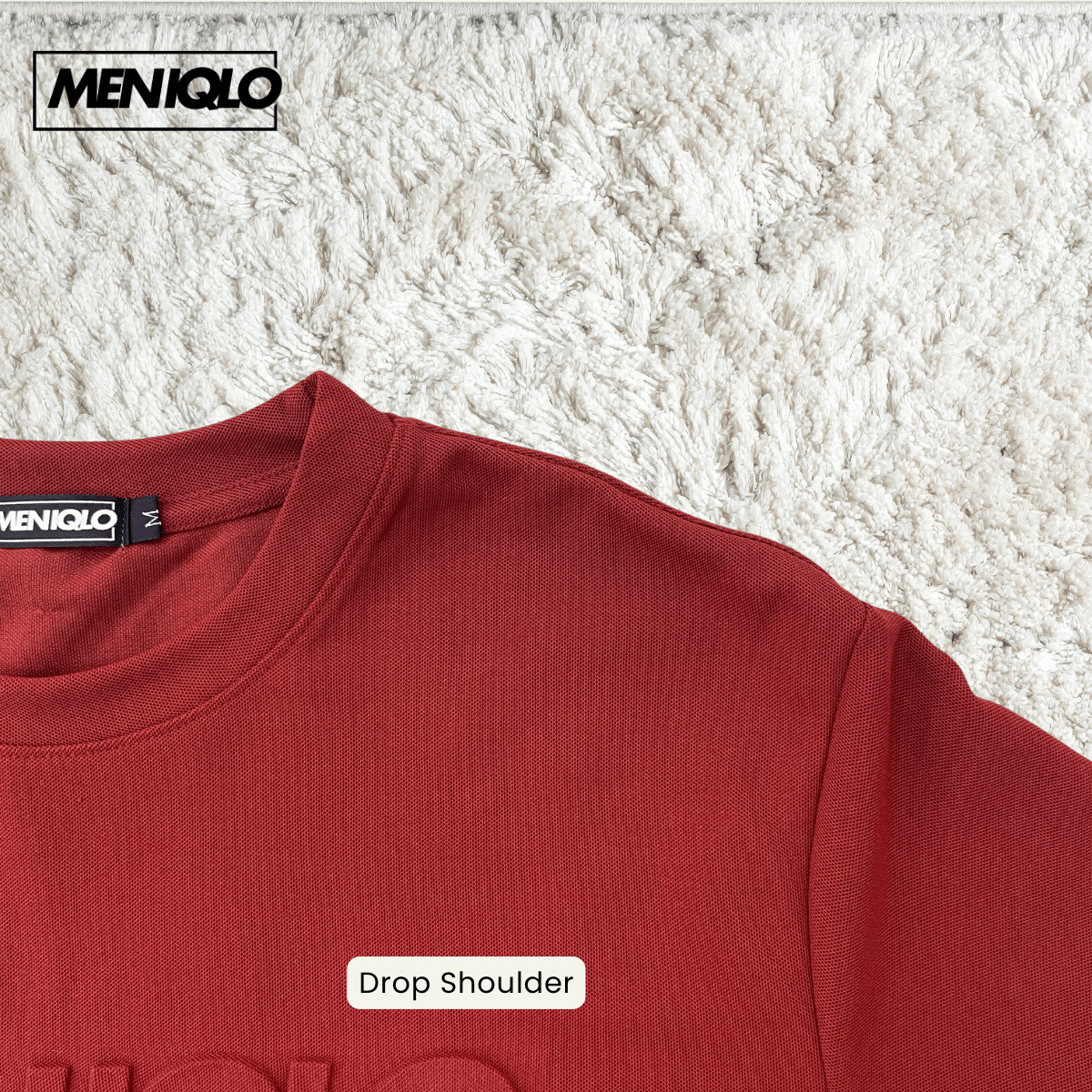 MENIQLO FARHAN CASUAL EMBOSSED OVERSIZED TEE-MQ1013
